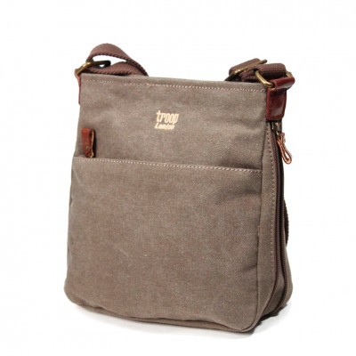 Classic Zip Top Shoulder Bag - Brown