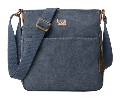 Classic Small Zip Top Shoulder Bag - Blue