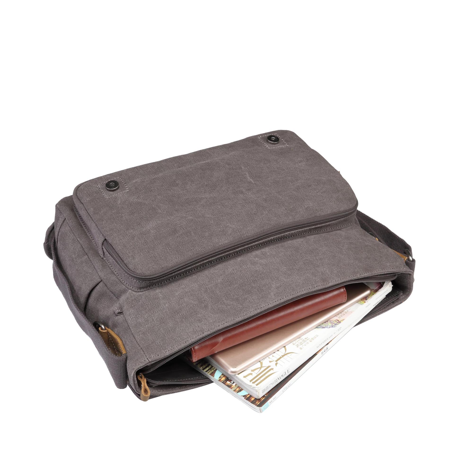 Classic 207 Laptop Messenger Bag - Charcoal