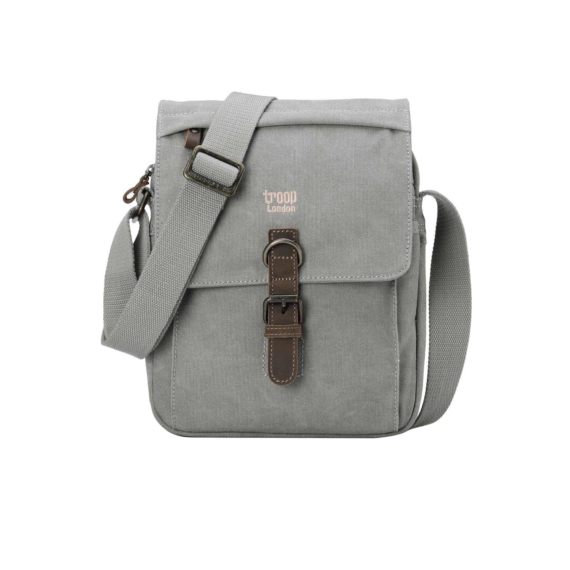 Classic Shoulder Bag Ash Grey Canvas Backpack – Premium Travel
