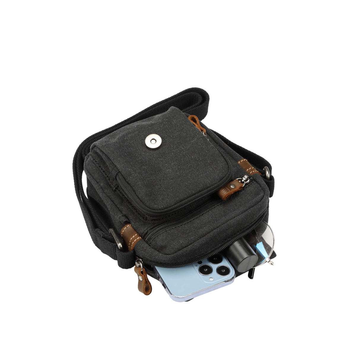 Classic 213 Small Flap Cross Body Bag - Black Wash