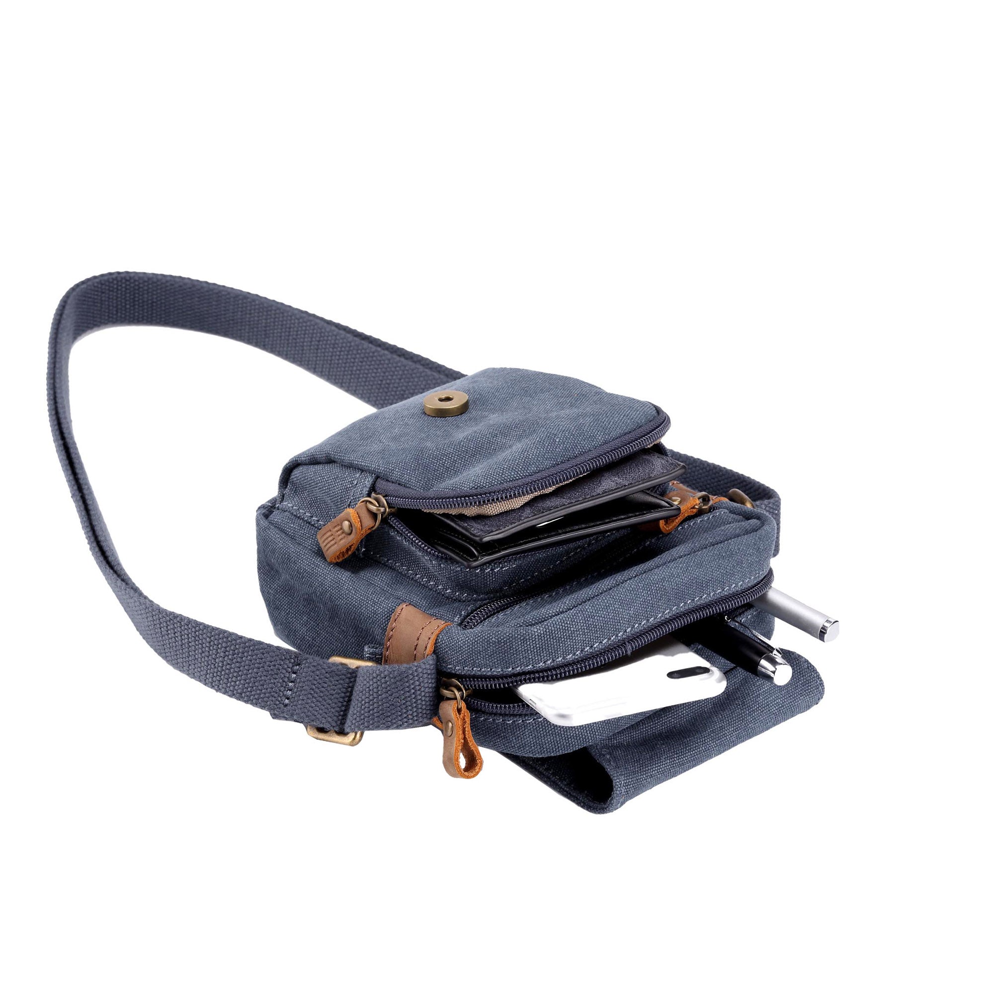 Classic 213 Small Flap Front Cross Body Bag - Blue