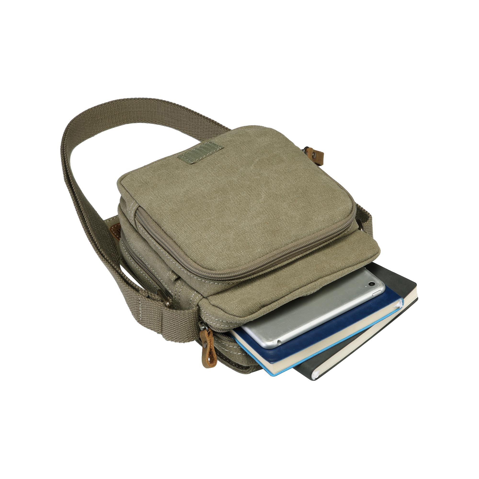 Classic 220 Small Flap Front Body Bag - Khaki