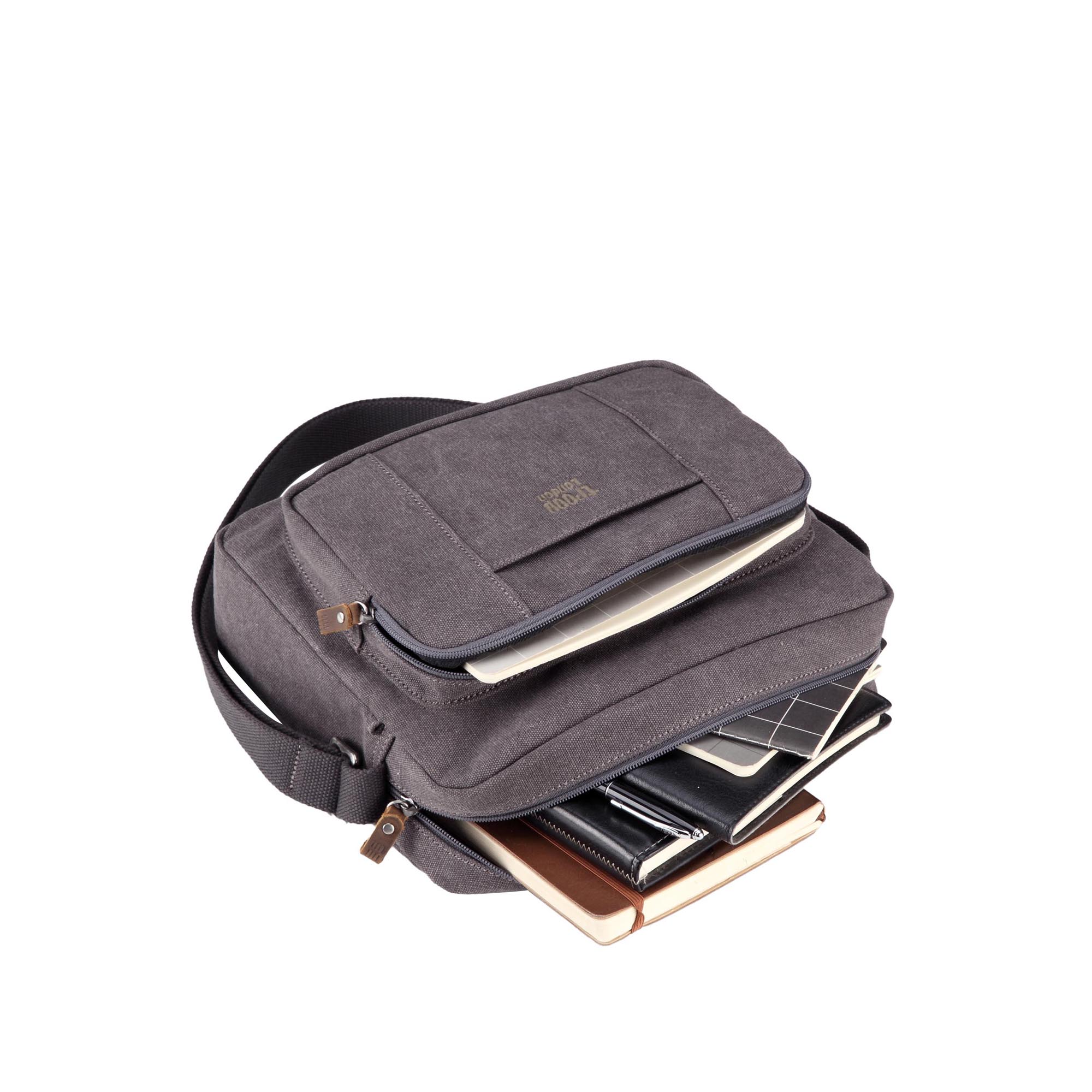 Classic 234 Zip Top Satchel - Charcoal