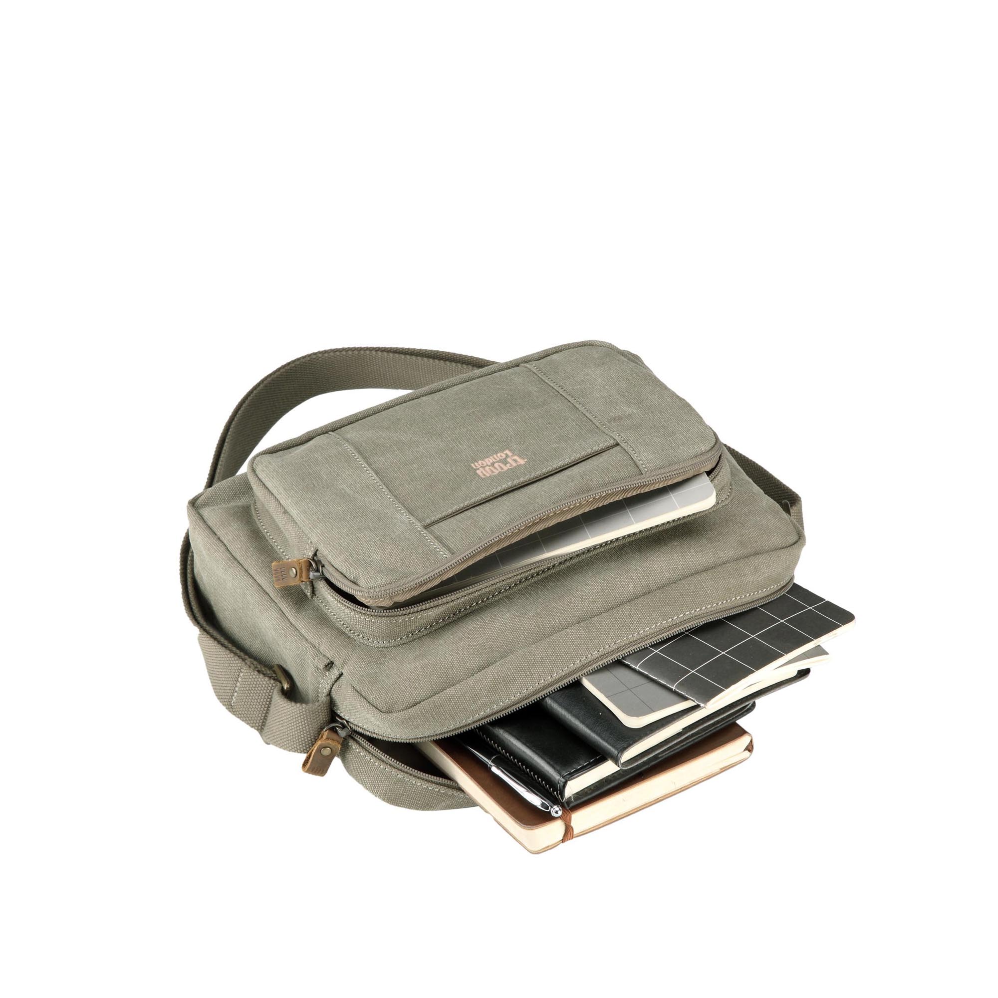 Classic 234 Zip Top Satchel - Khaki