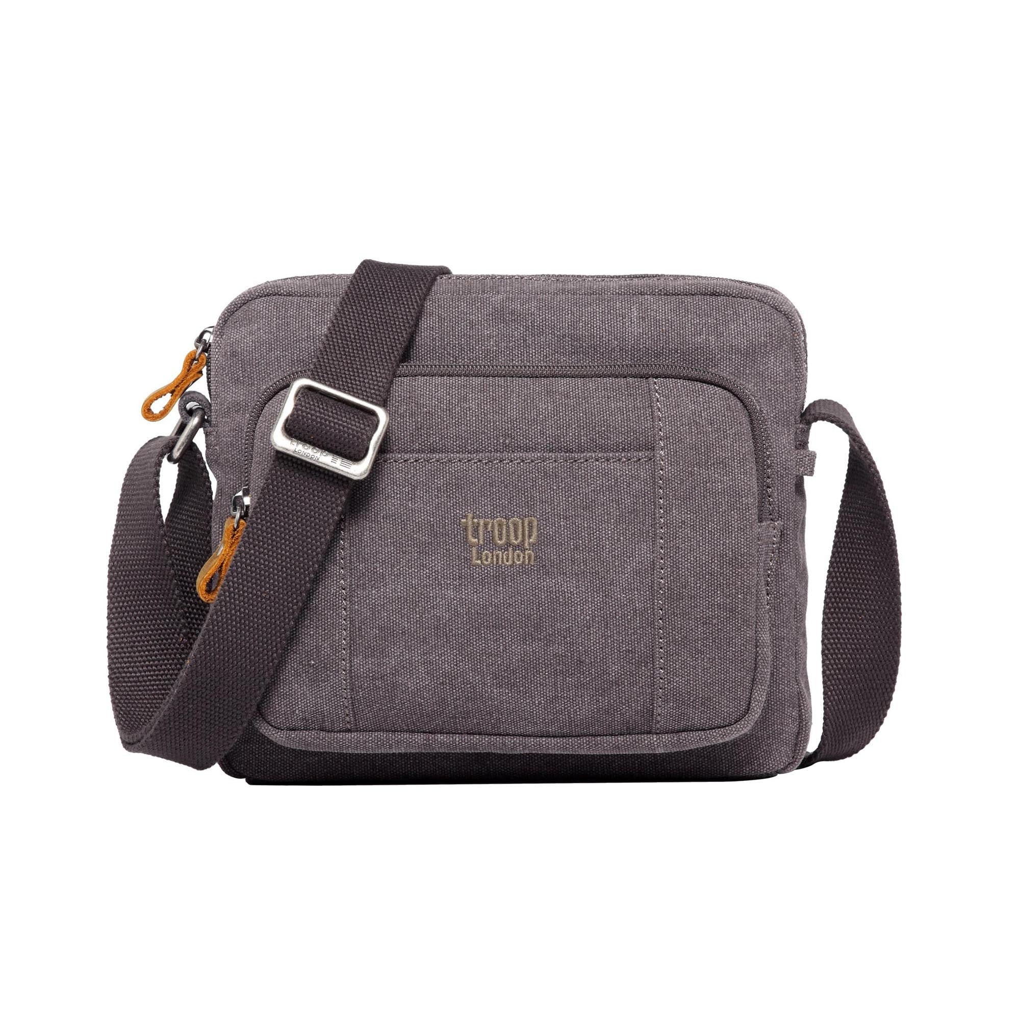 Classic-235 Zip Top Small Satchel – Charcoal