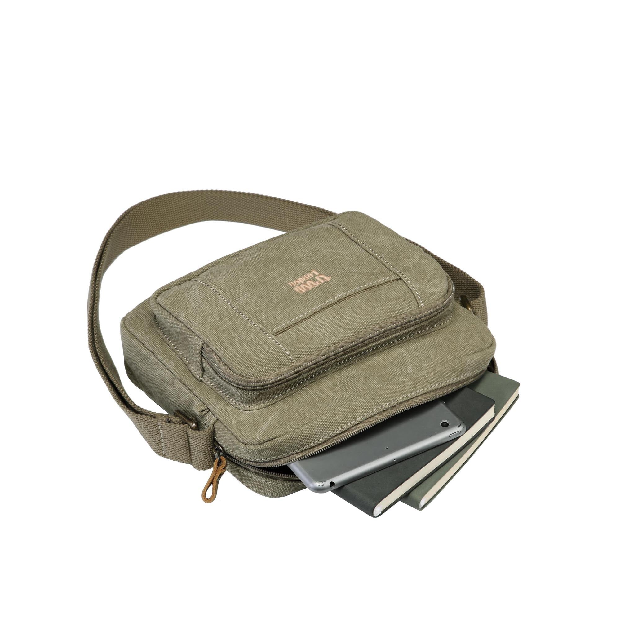 Classic 235 Zip Top Small Satchel - Khaki