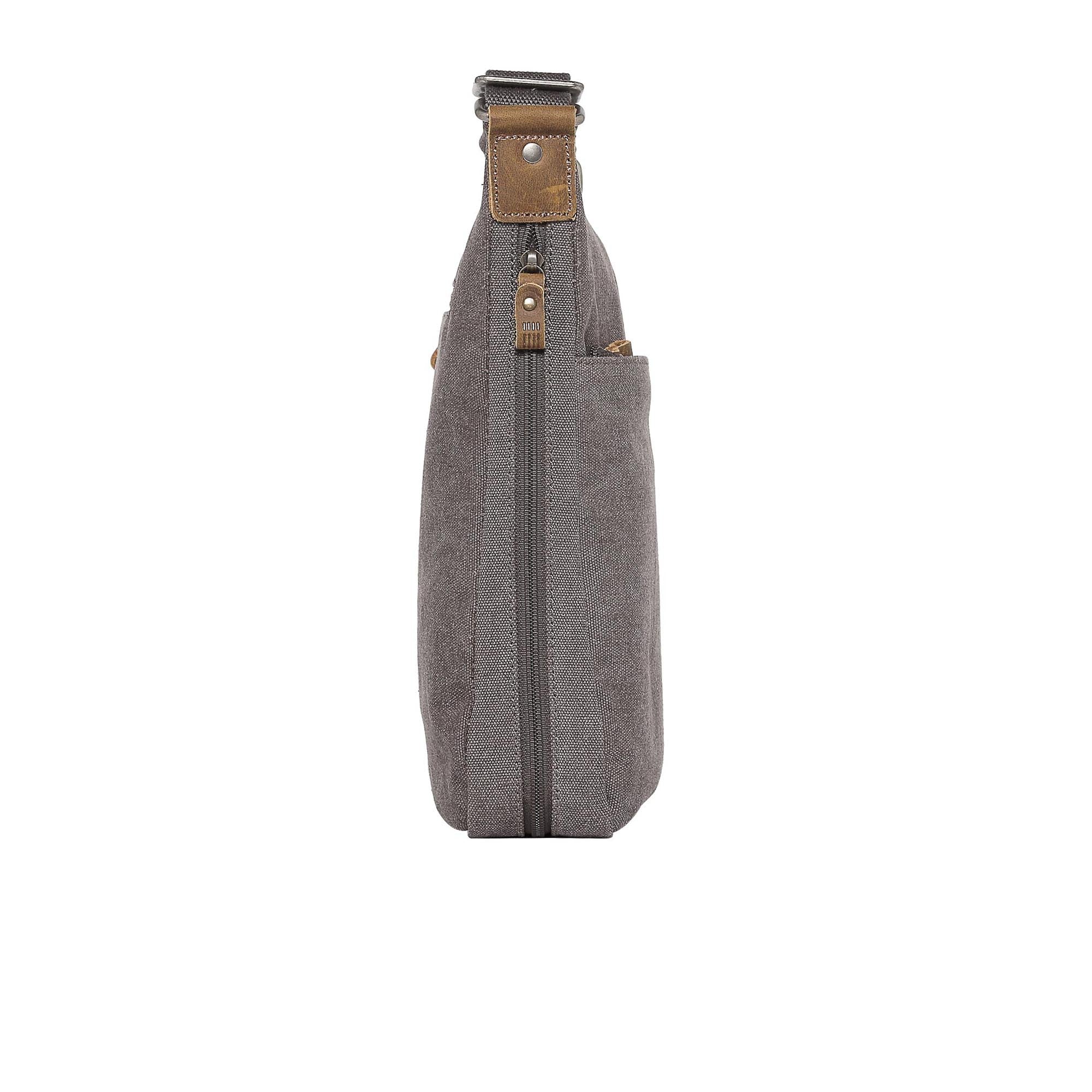 Classic 236 Zip Top Shoulder Bag - Charcoal