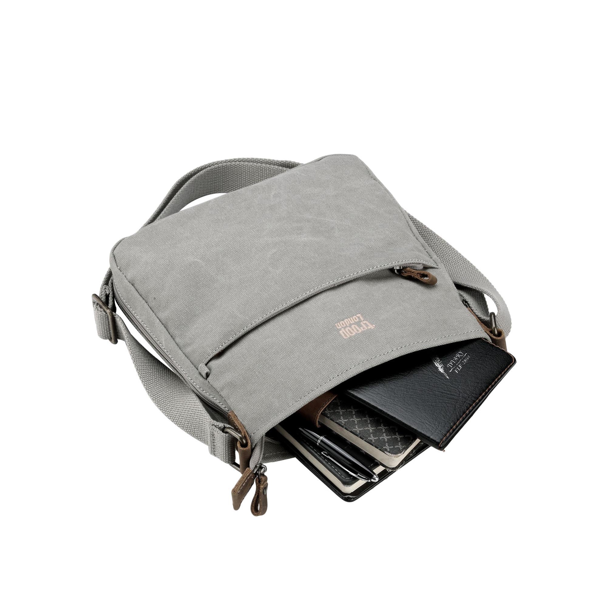 Classic 237 Small Zip Top Shoulder Bag - Ash Grey
