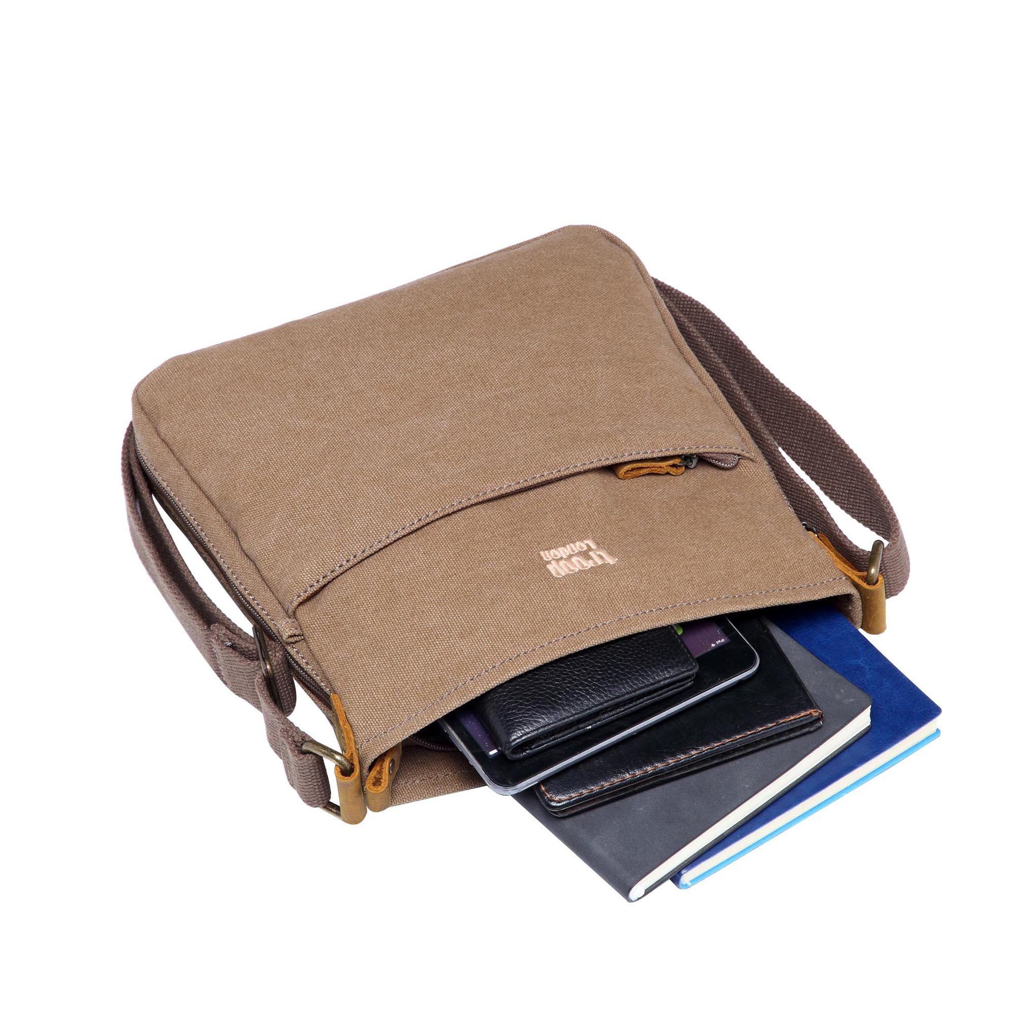 Classic 237 Small Zip Top Shoulder Bag - Brown