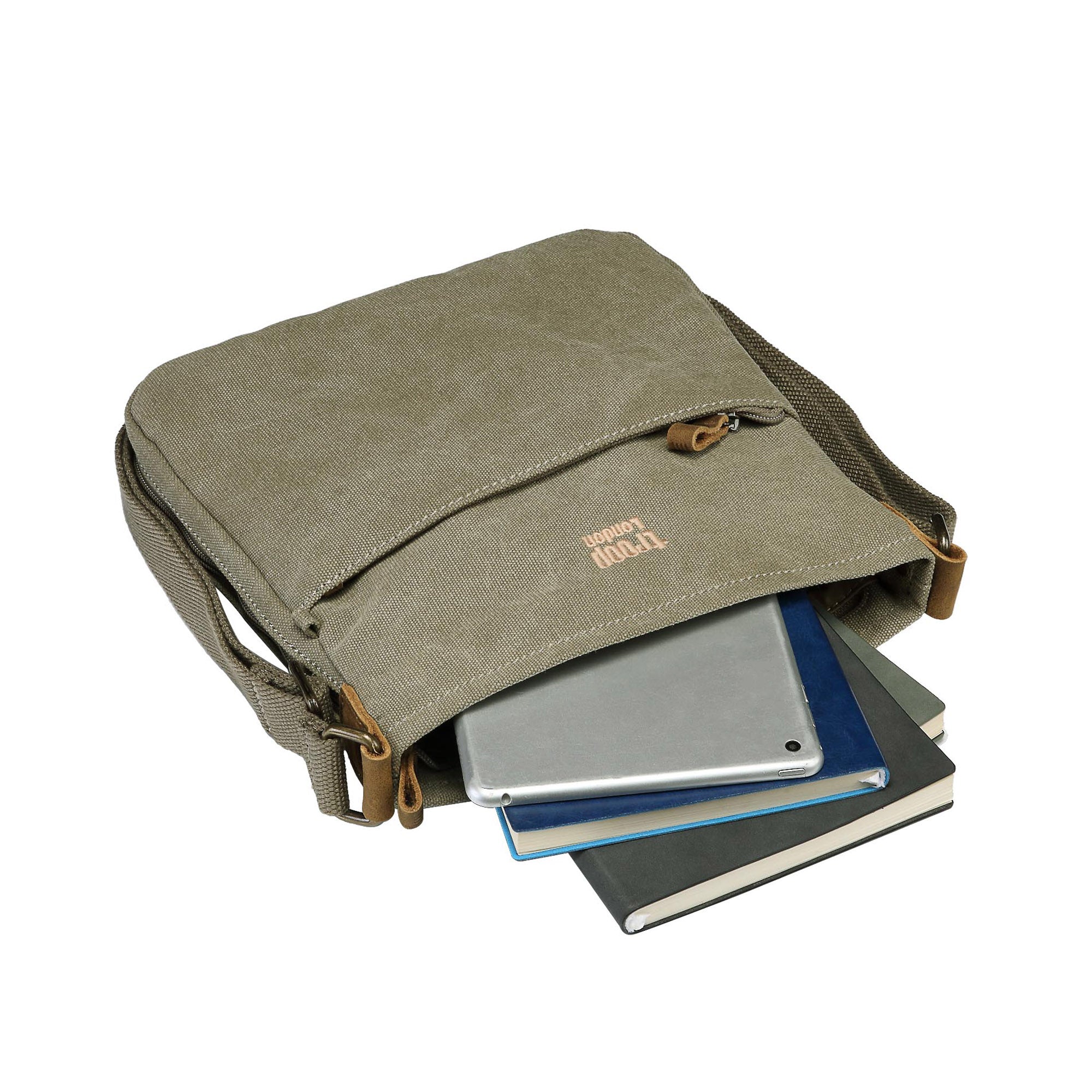 Classic 237 Small Zip Top Shoulder Bag - Khaki