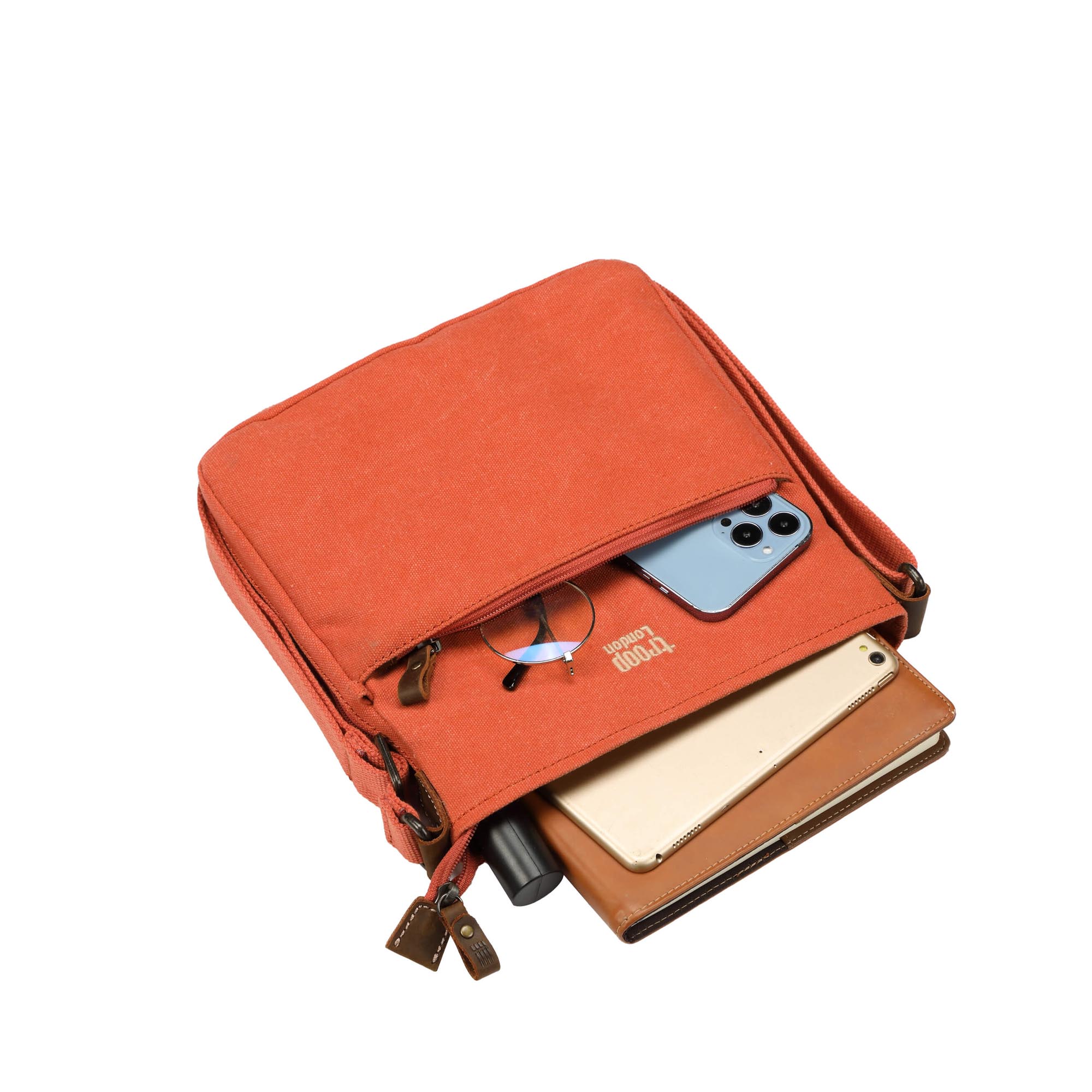 Classic 237 Small Zip Top Shoulder Bag - Orange