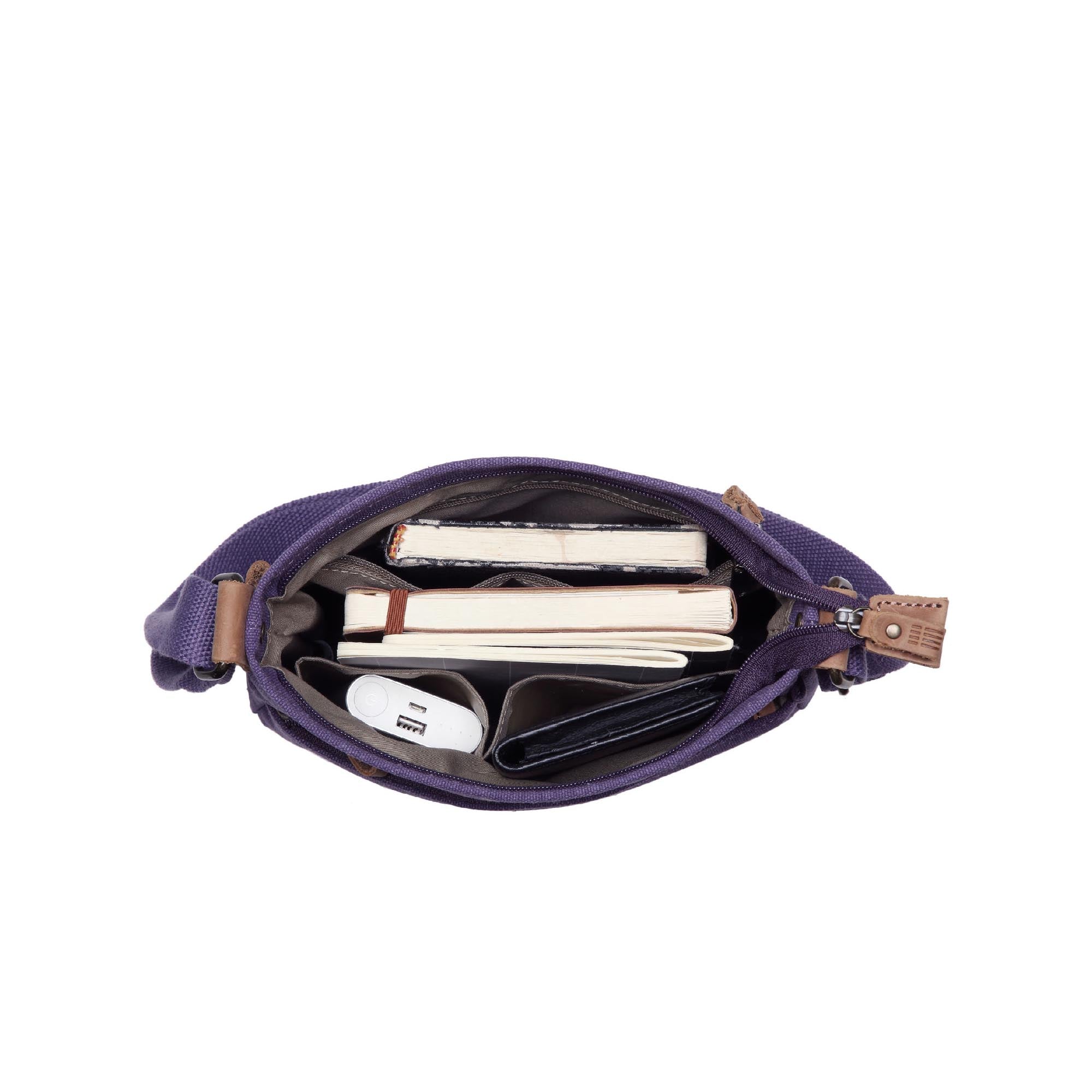 Classic 237 Small Zip Top Shoulder Bag - Purple