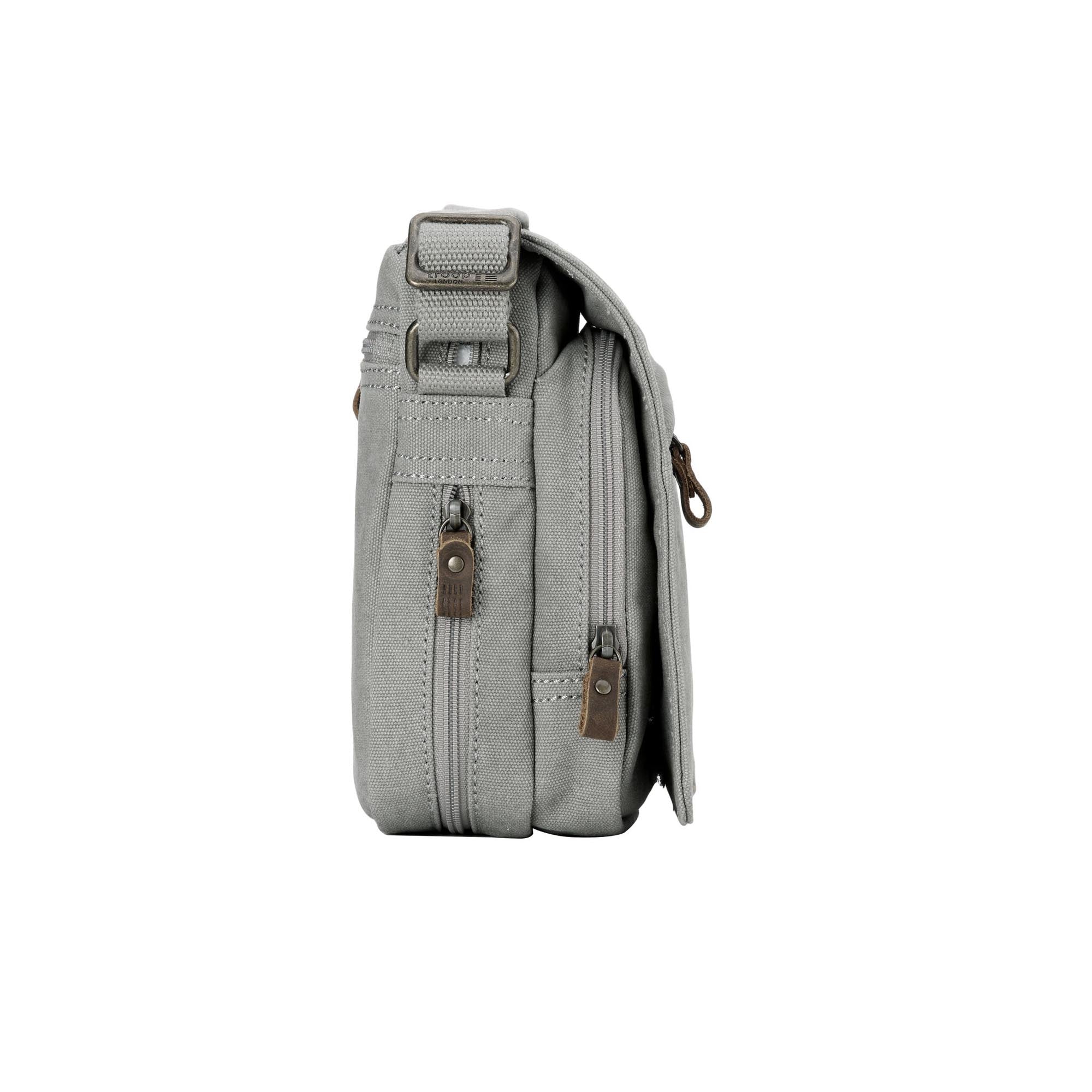 Classic 239 Small Zip Front Cross Body Bag - Ash Grey