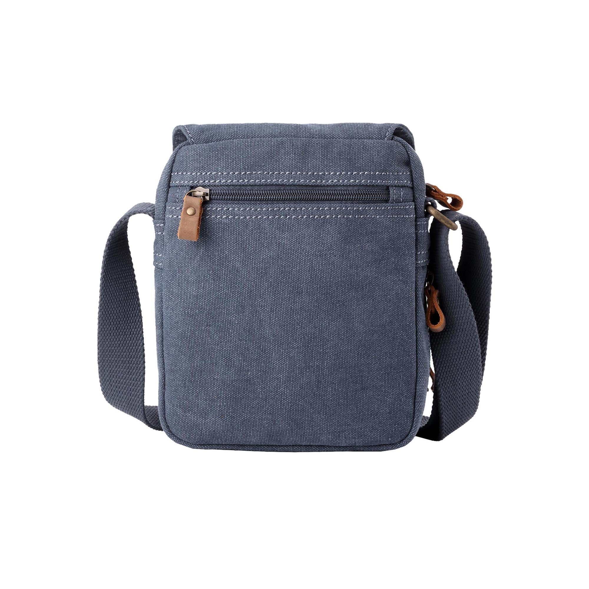 Classic 239 Small Zip Front Cross Body Bag - Blue