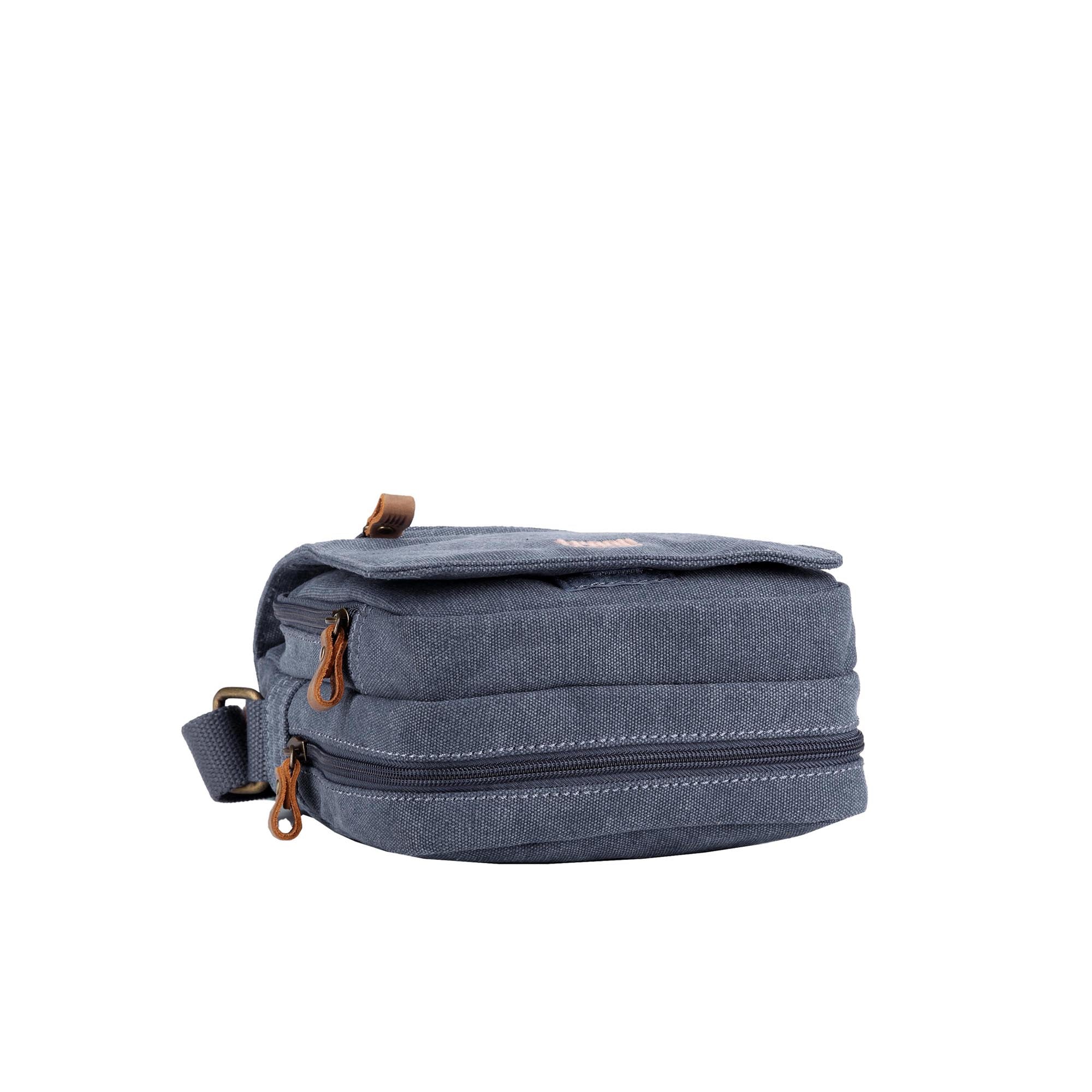 Classic 239 Small Zip Front Cross Body Bag - Blue