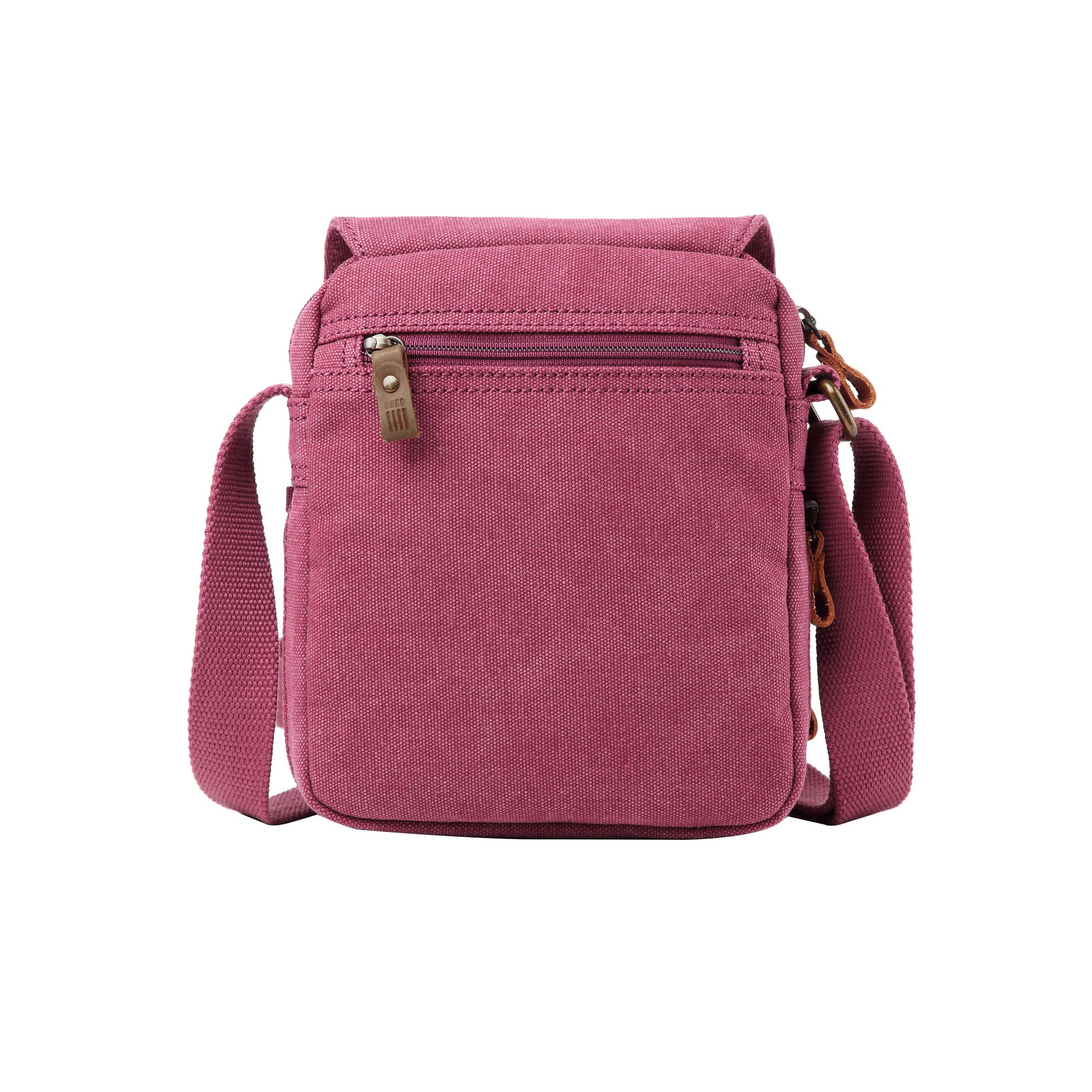 Classic 239 Small Zip Front Cross Body Bag - Burgundy