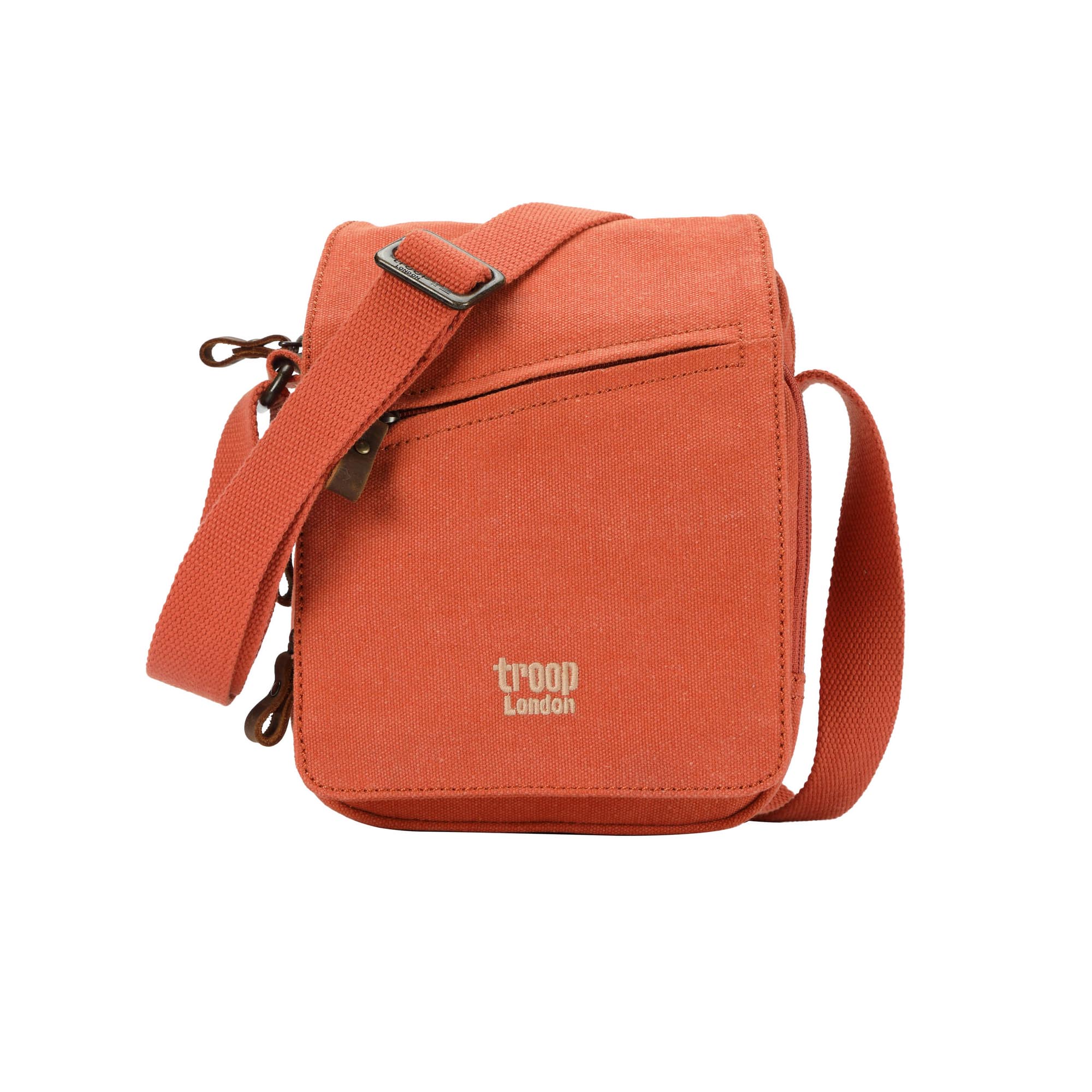 Classic 239 Small Zip Front Cross Body Bag - Orange