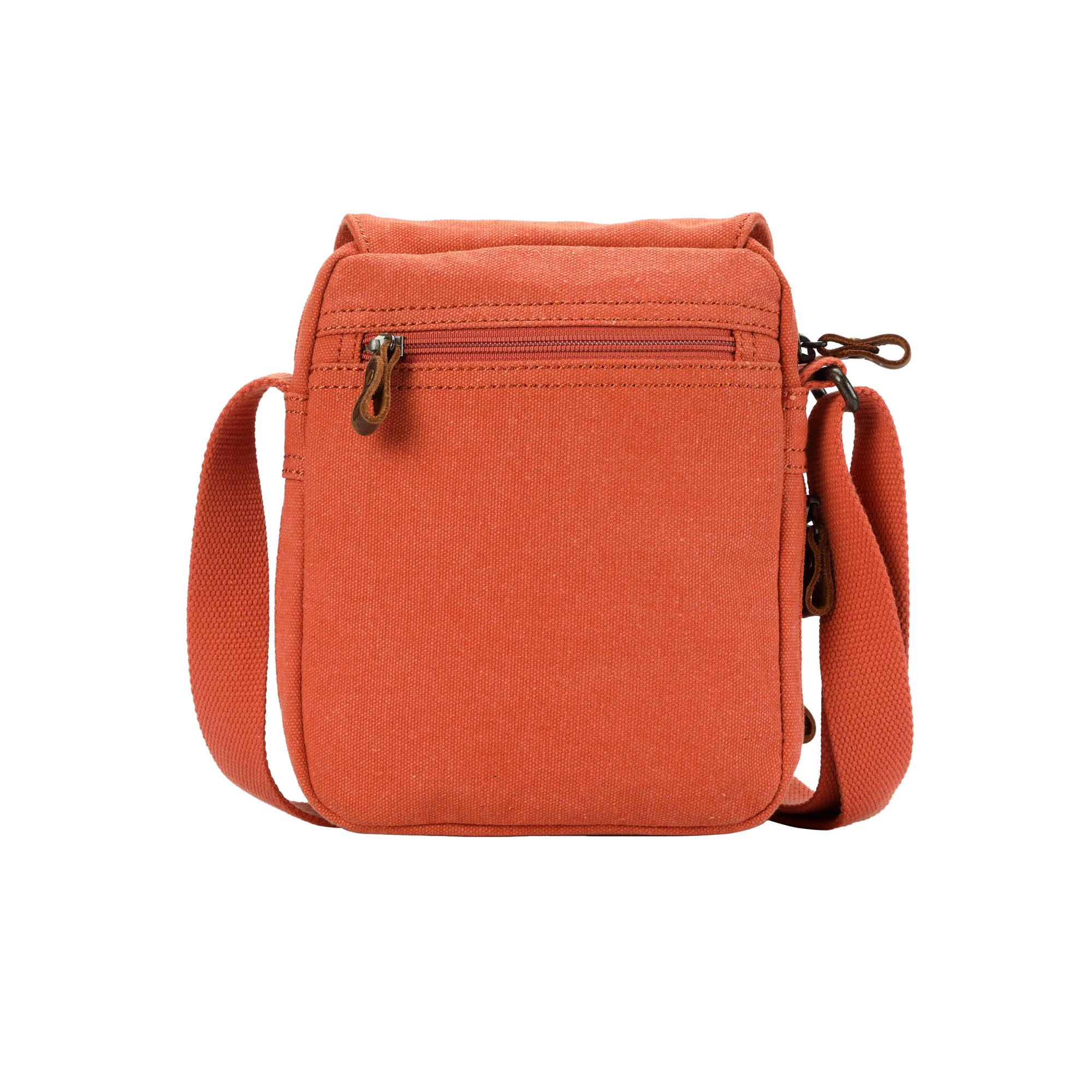 Classic 239 Small Zip Front Cross Body Bag - Orange