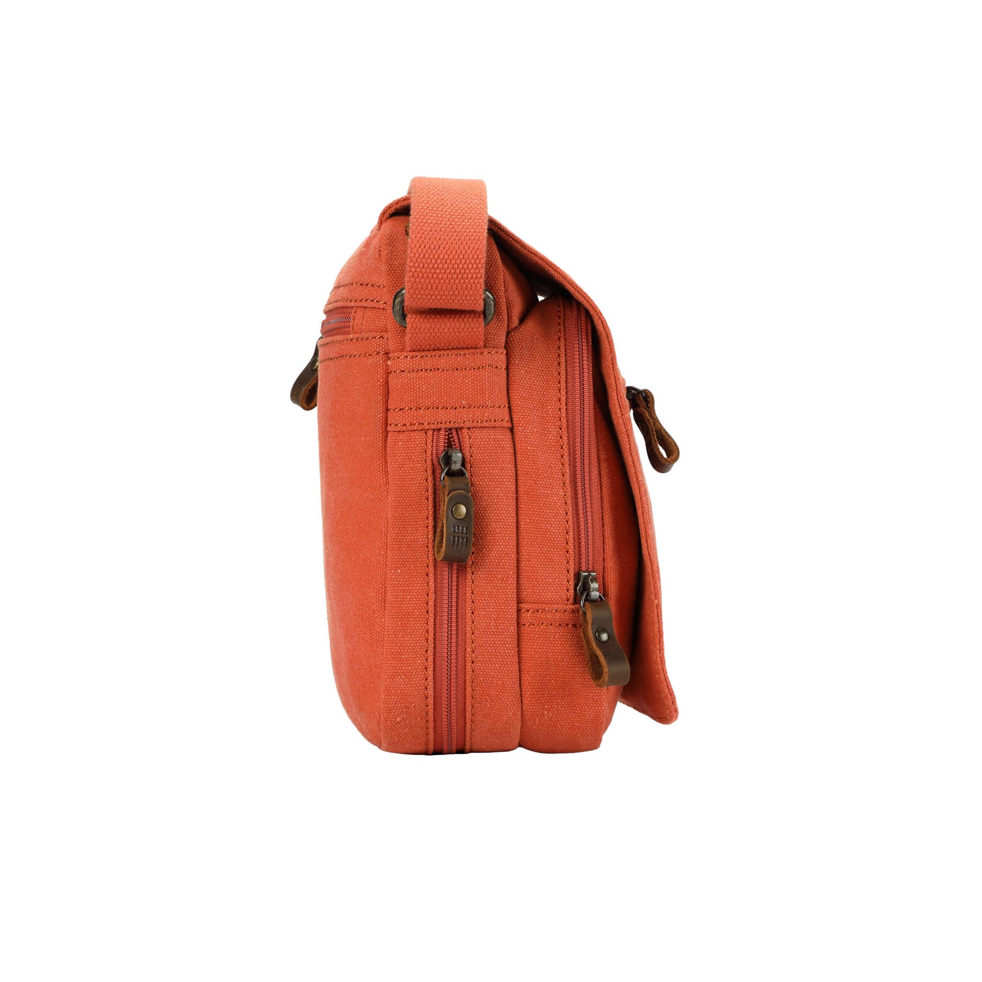 Classic 239 Small Zip Front Cross Body Bag - Orange