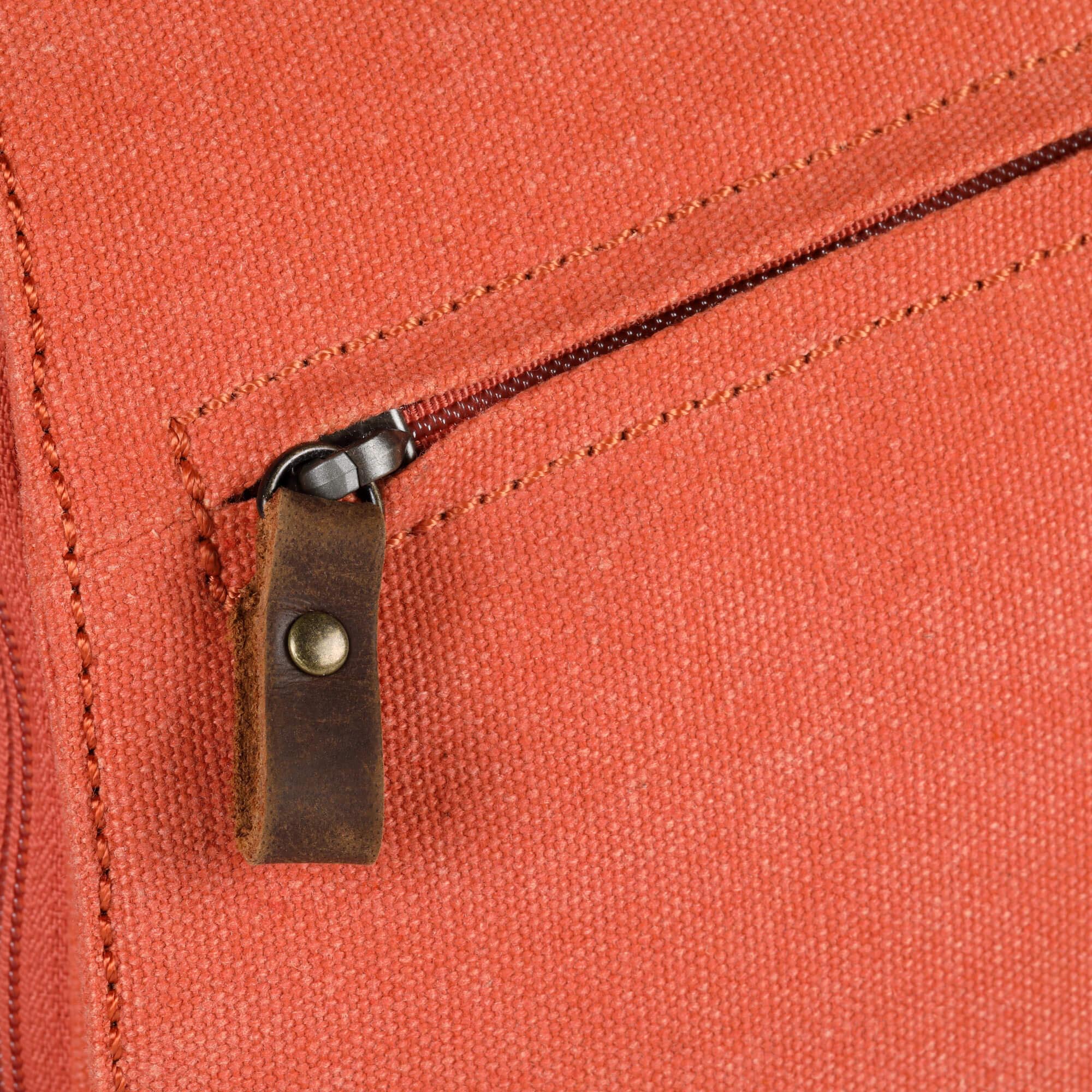 Classic 239 Small Zip Front Cross Body Bag - Orange
