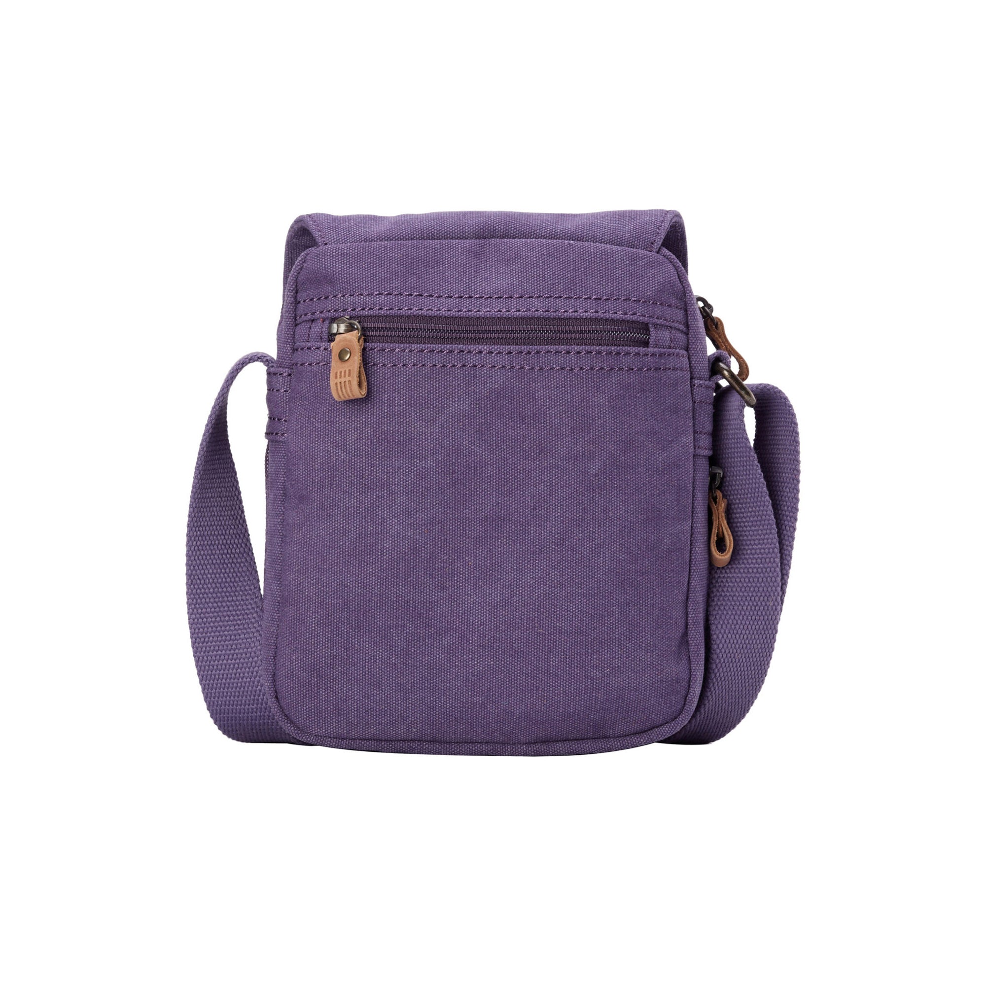 Classic 239 Small Zip Front Cross Body Bag - Purple
