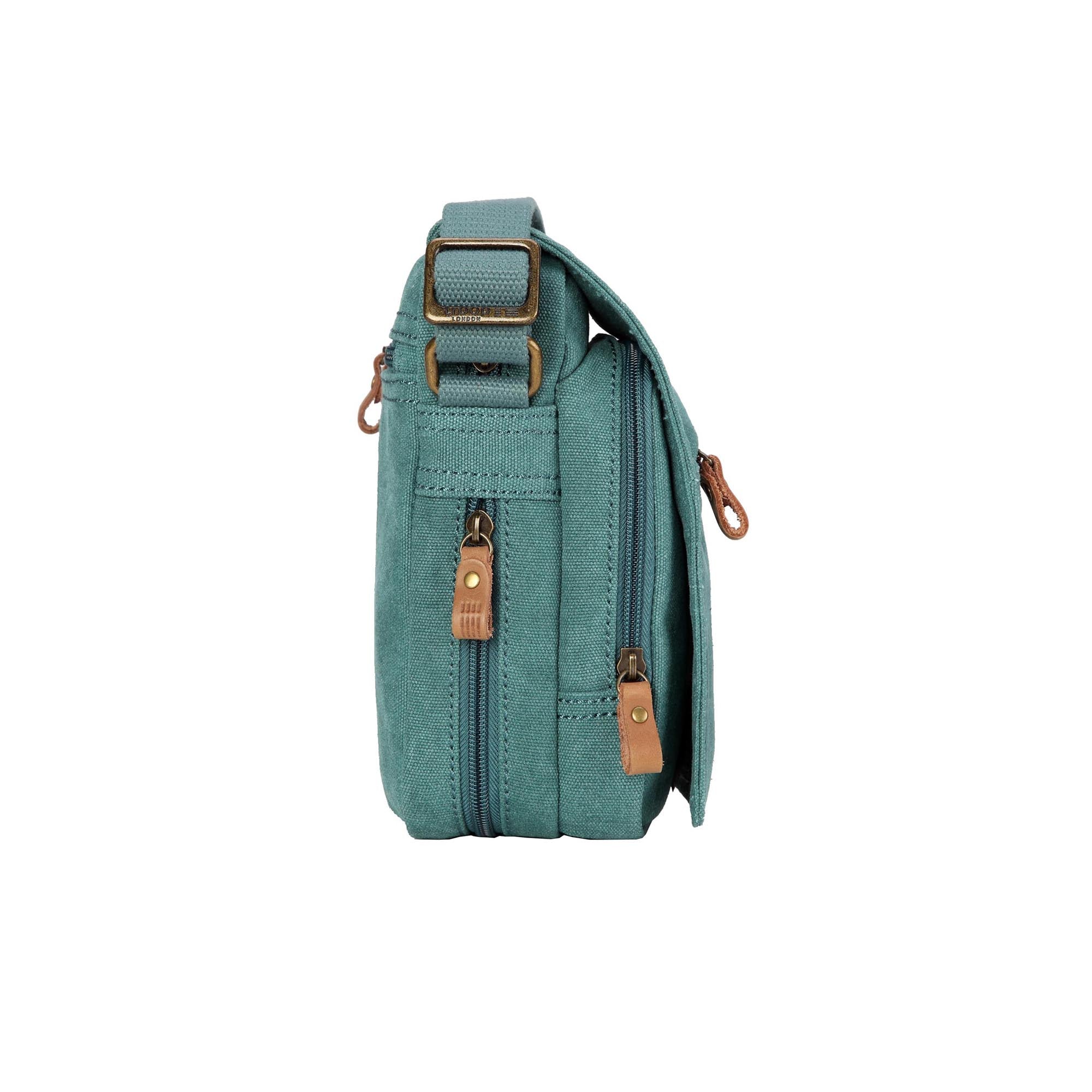 Classic 239 Small Zip Front Cross Body Bag - Turquoise