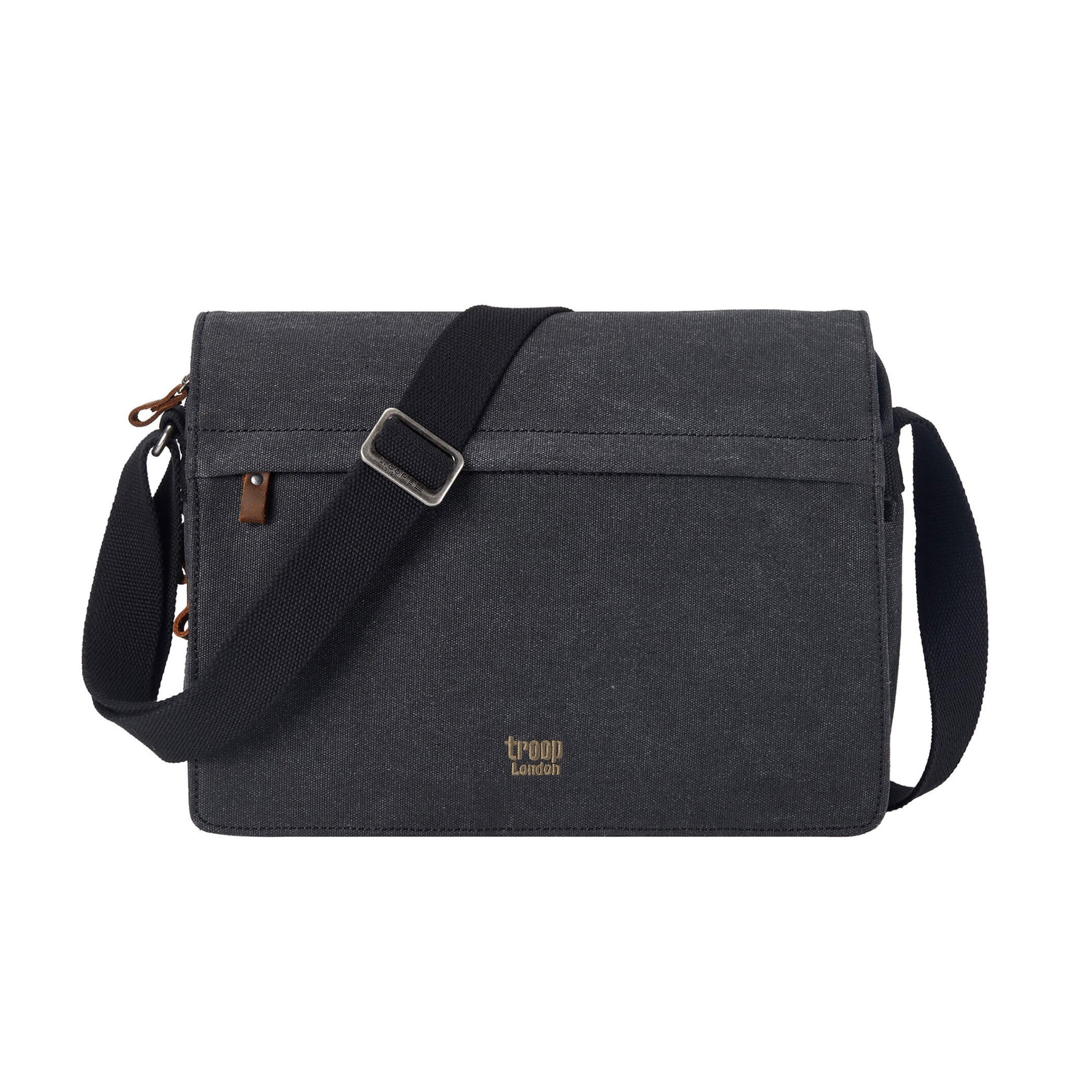 Classic 241 Small Flap Front Messenger Bag - Black Wash