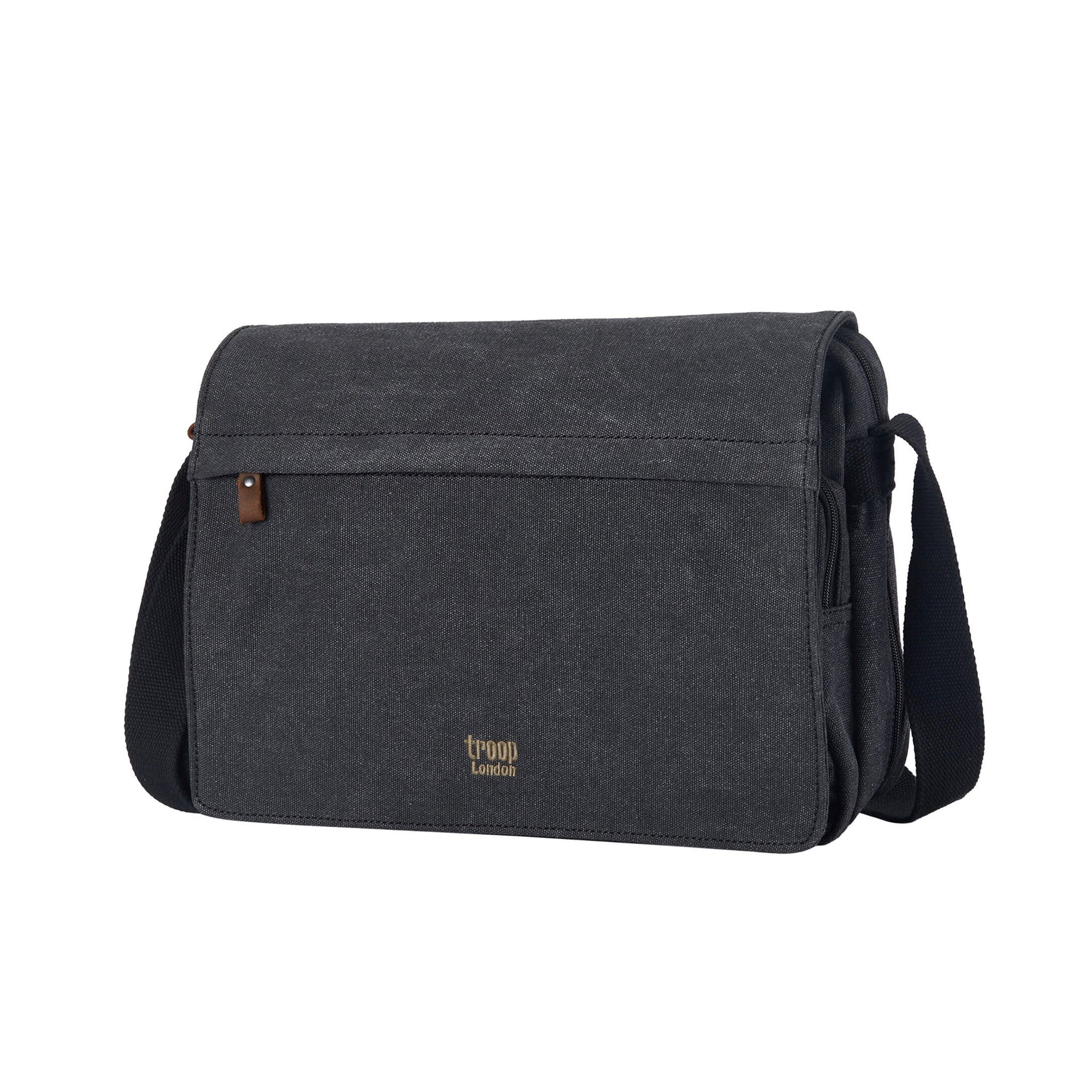 Classic 241 Small Flap Front Messenger Bag - Black Wash