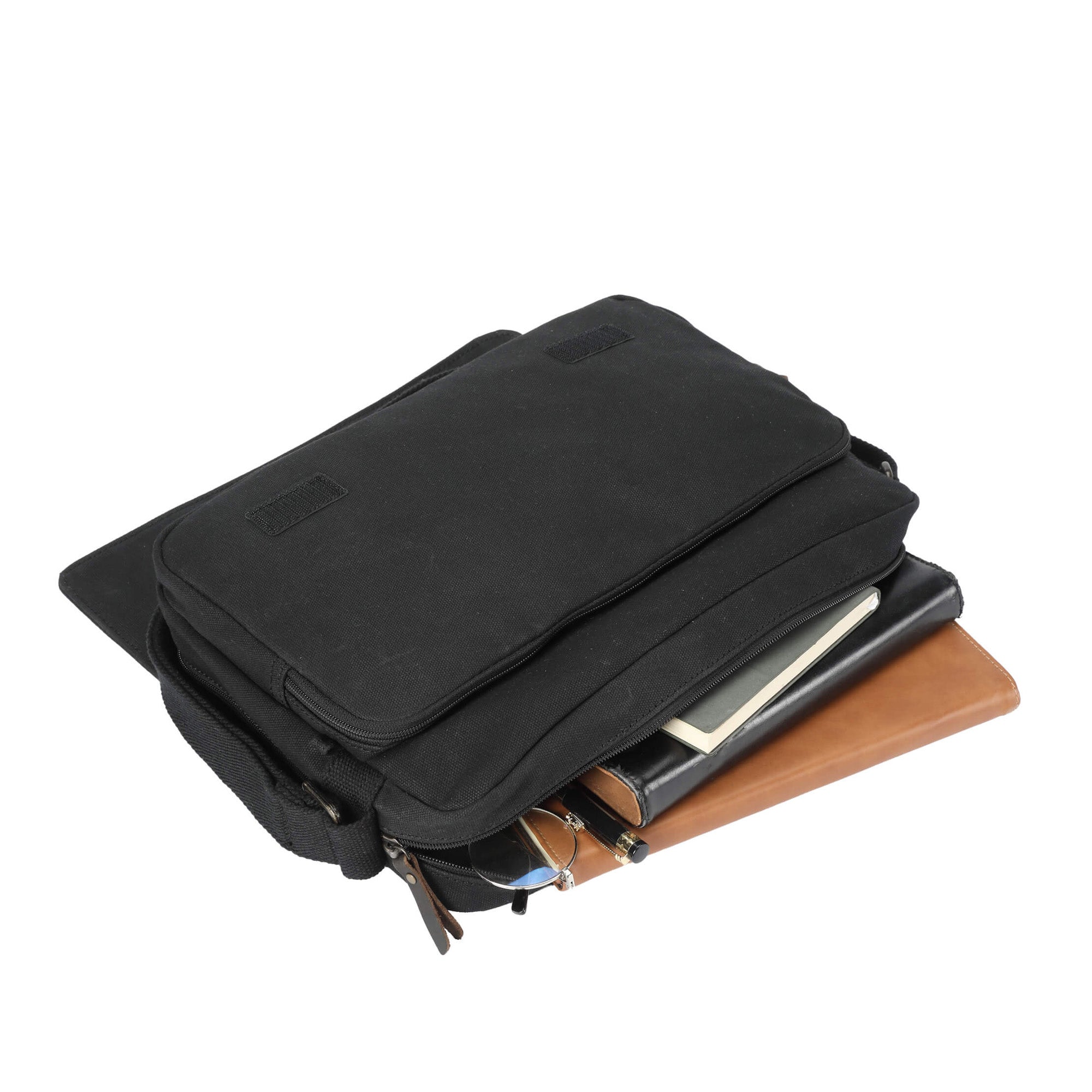 Classic 241 Small Flap Front Messenger Bag - Black Wax
