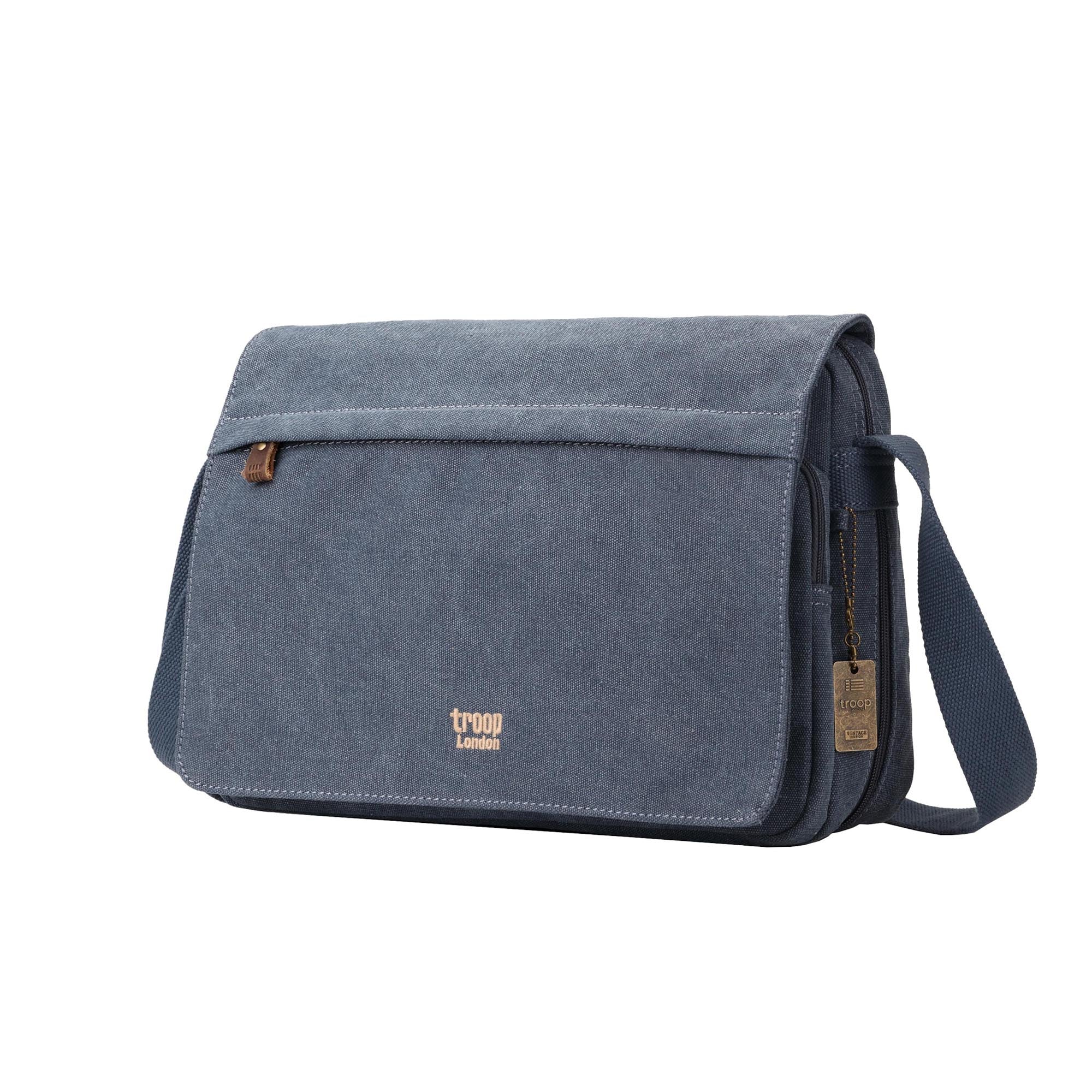 Classic 241 Small Flap Front Messenger Bag - Blue