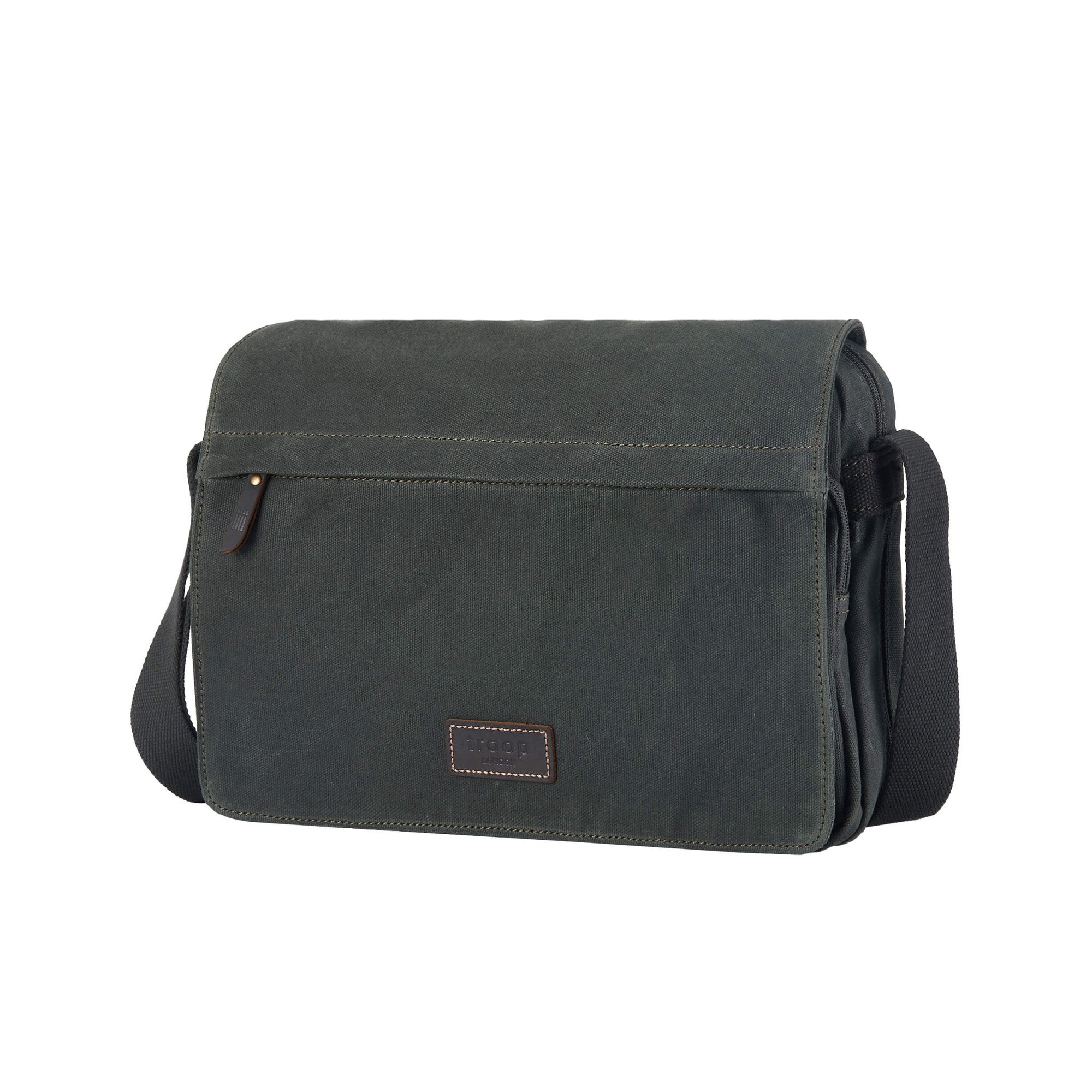 Classic 241 Small Flap Front Messenger Bag - Dark Green Wax