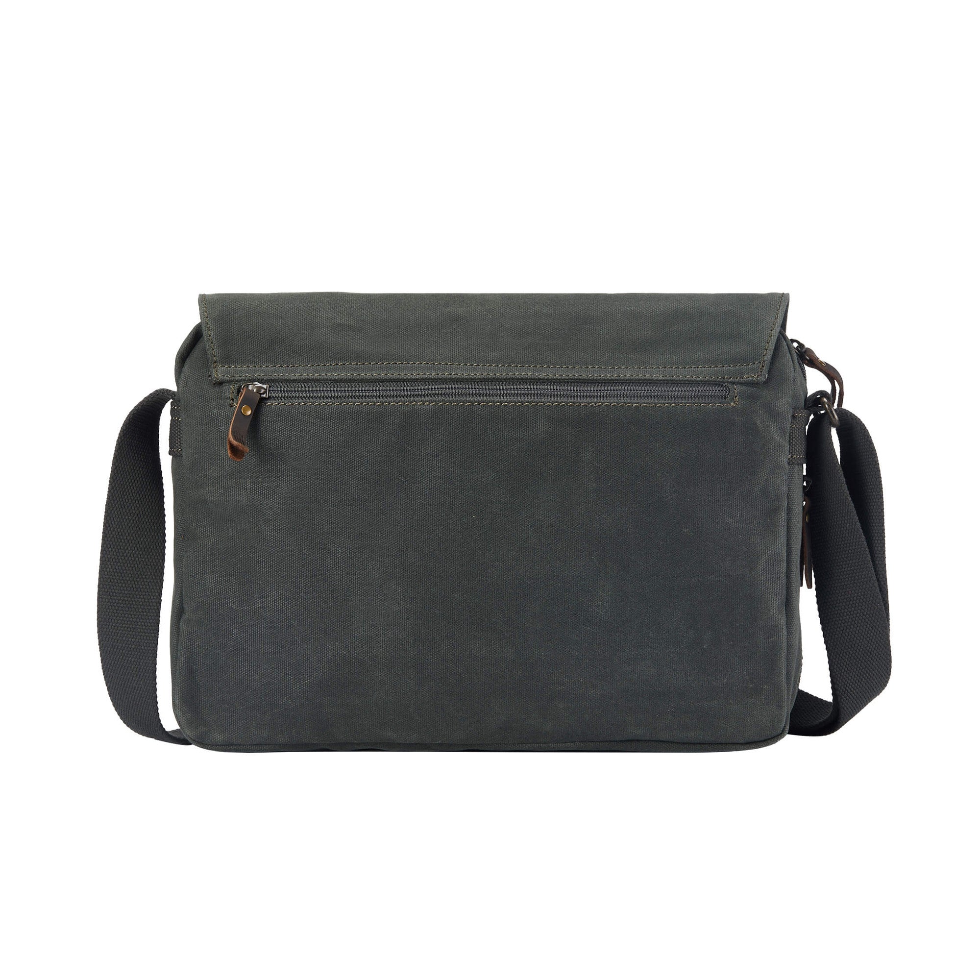 Classic 241 Small Flap Front Messenger Bag - Dark Green Wax