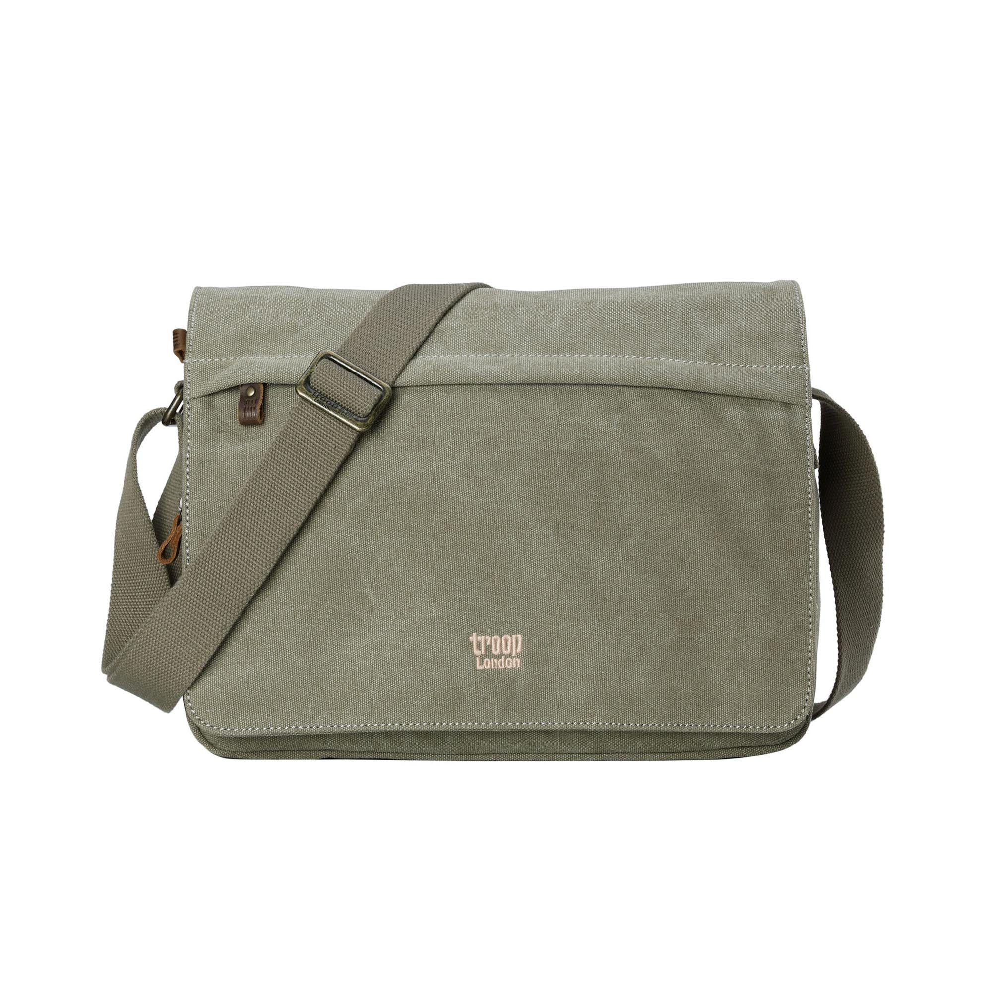 Classic 241 Small Flap Front Messenger Bag - Khaki