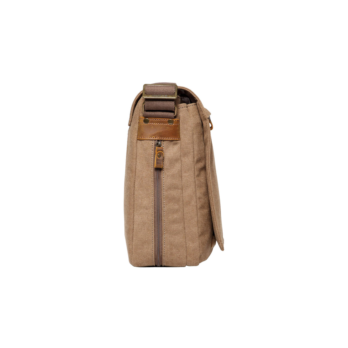 Classic 371 Flap Front Messenger Bag Large - Brown