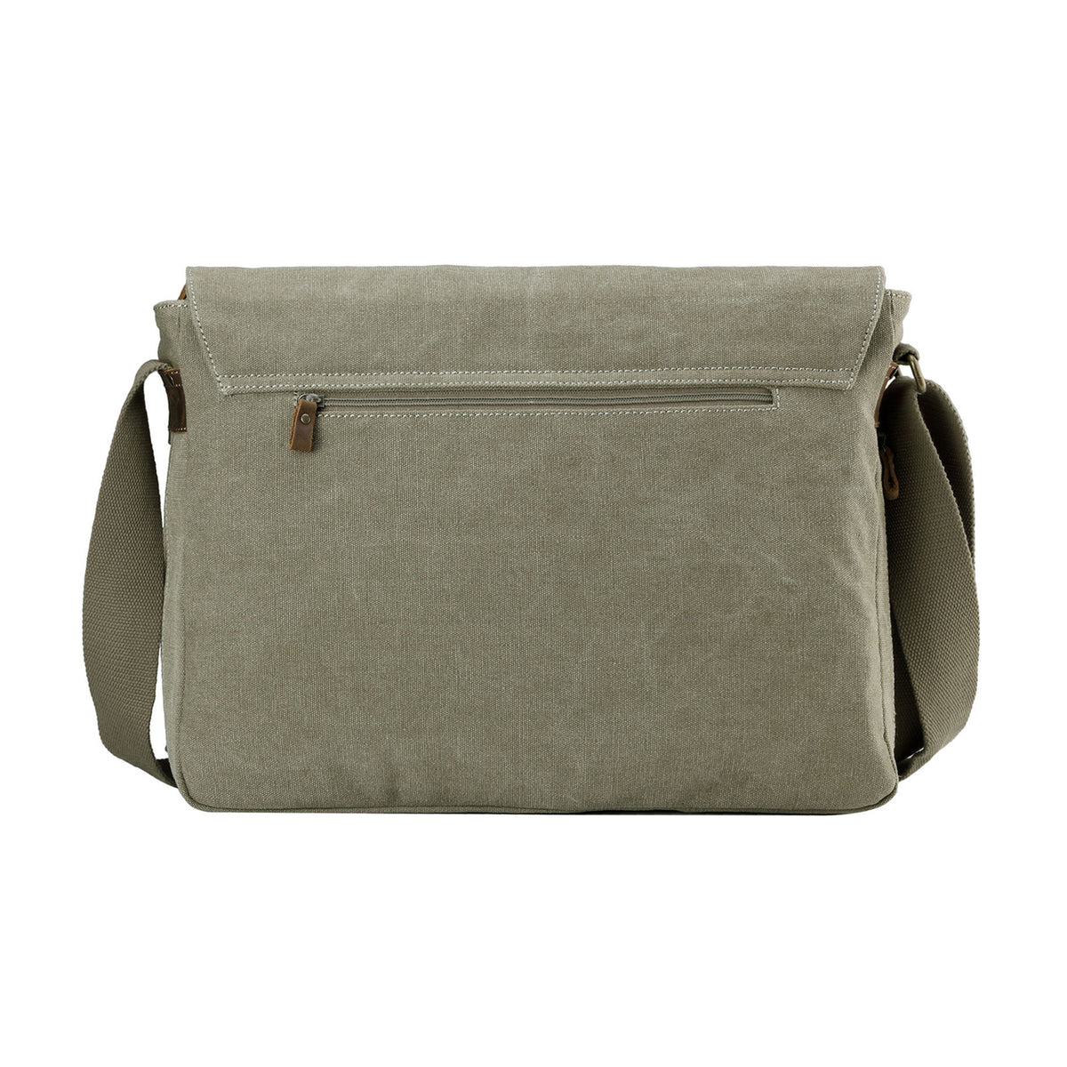 Classic 371 Flap Front Messenger Bag Large - Khaki