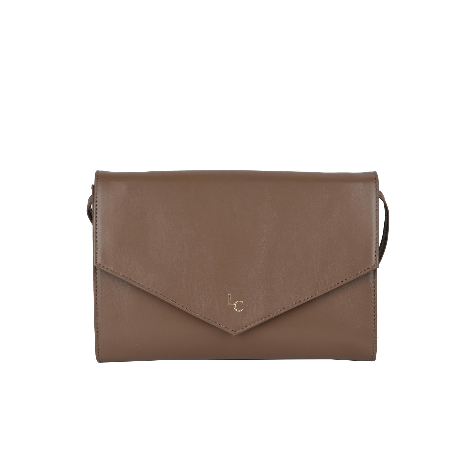 Afton Envelope Clutch - Taupe