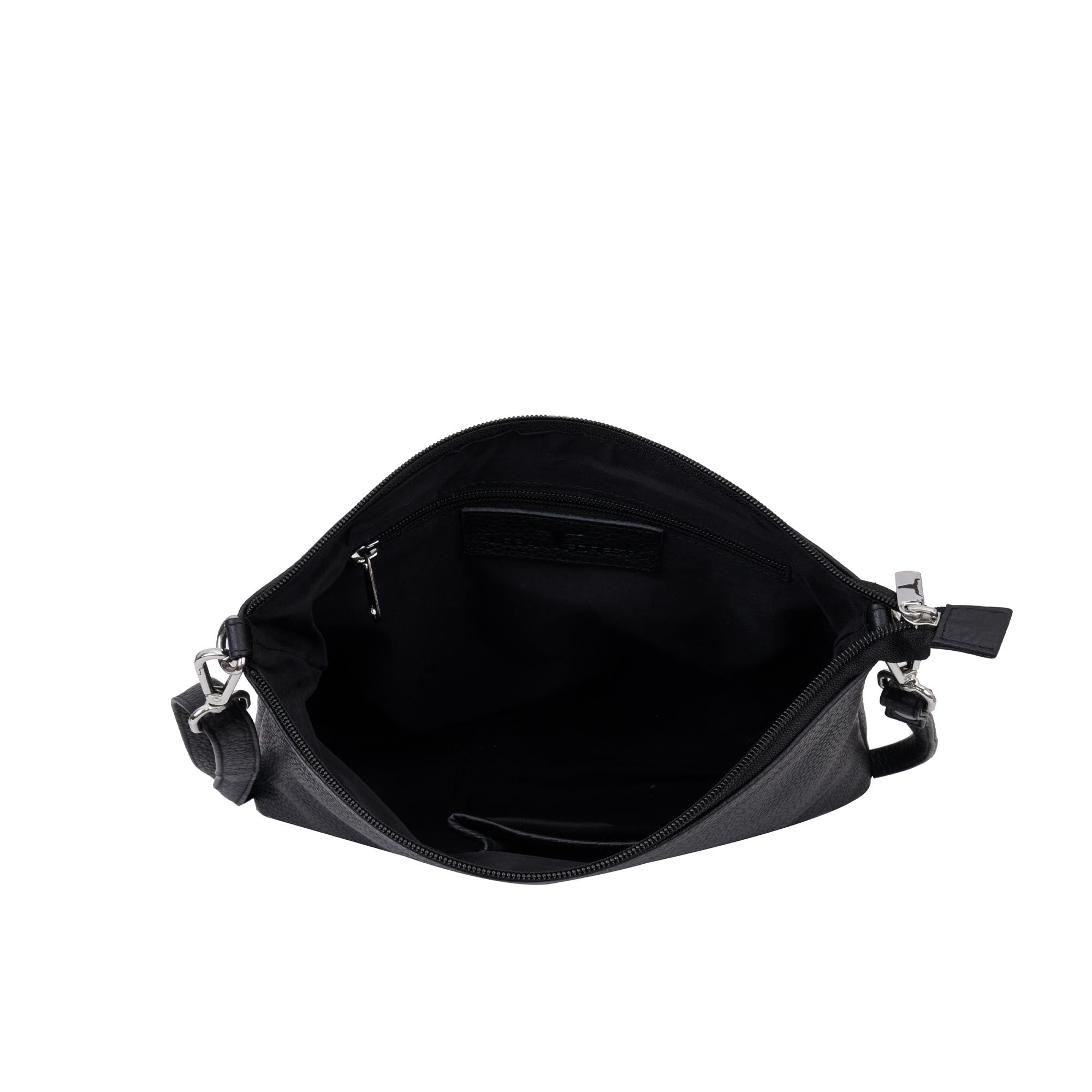 Emma Leather Sling Bag - Black