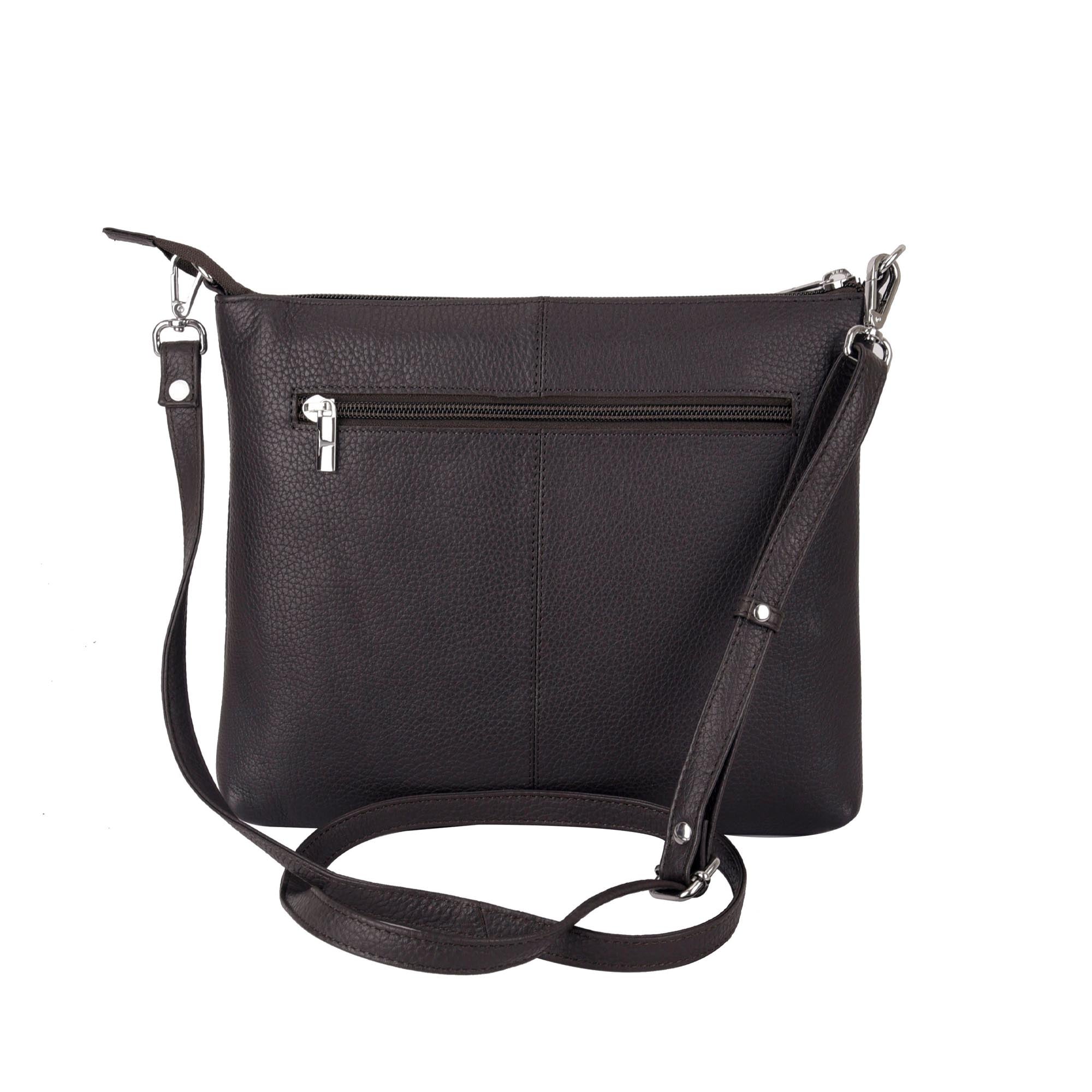 Emma Leather Sling Bag - Dark Brown