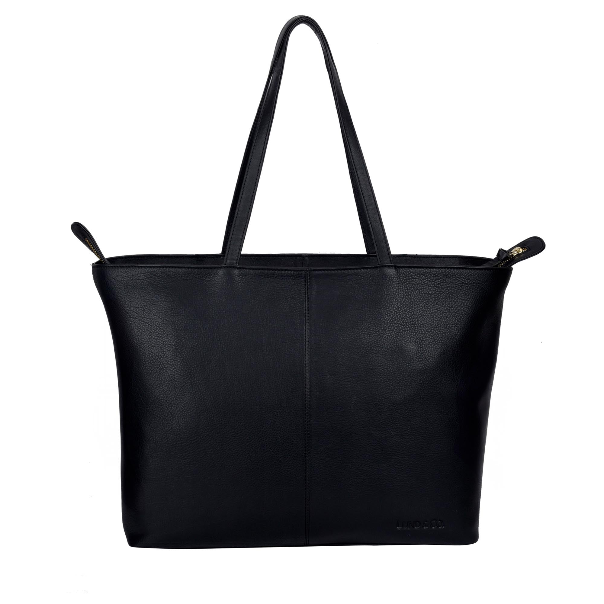 Norra Tote Bag Large - Black Leather
