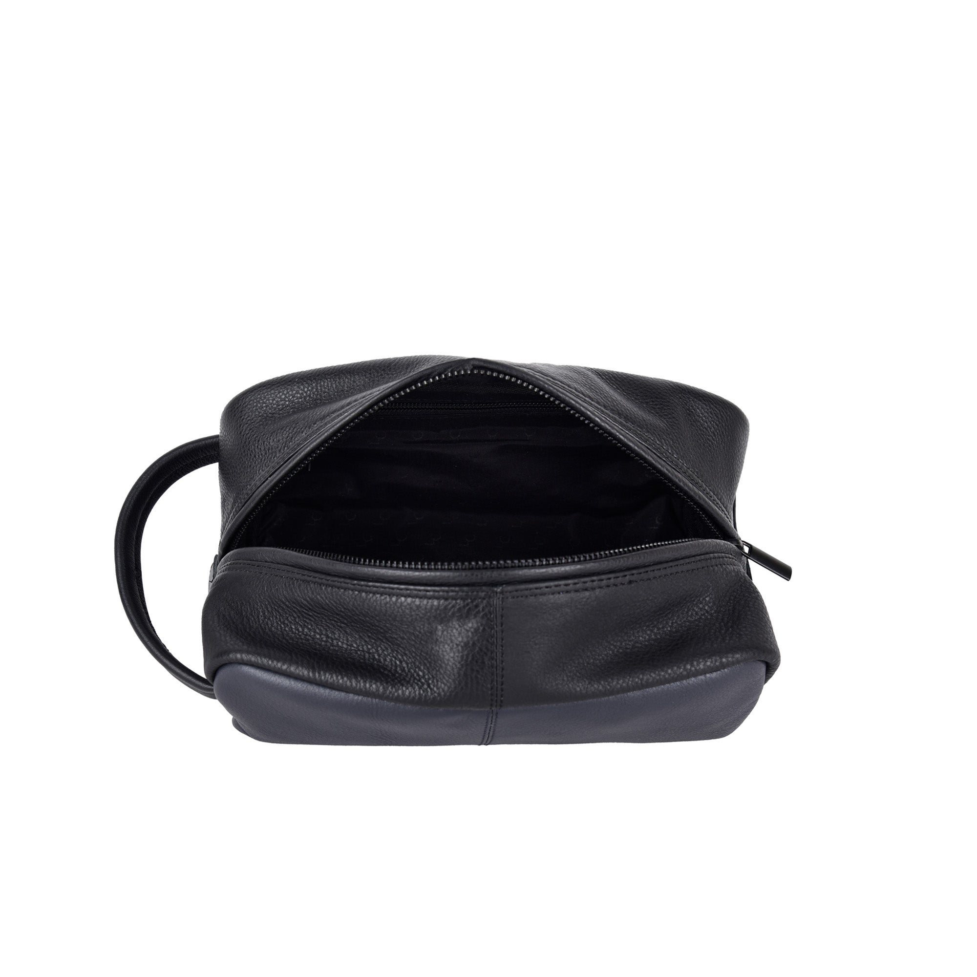 PACKA Wash Bag - Black/Navy Letaher