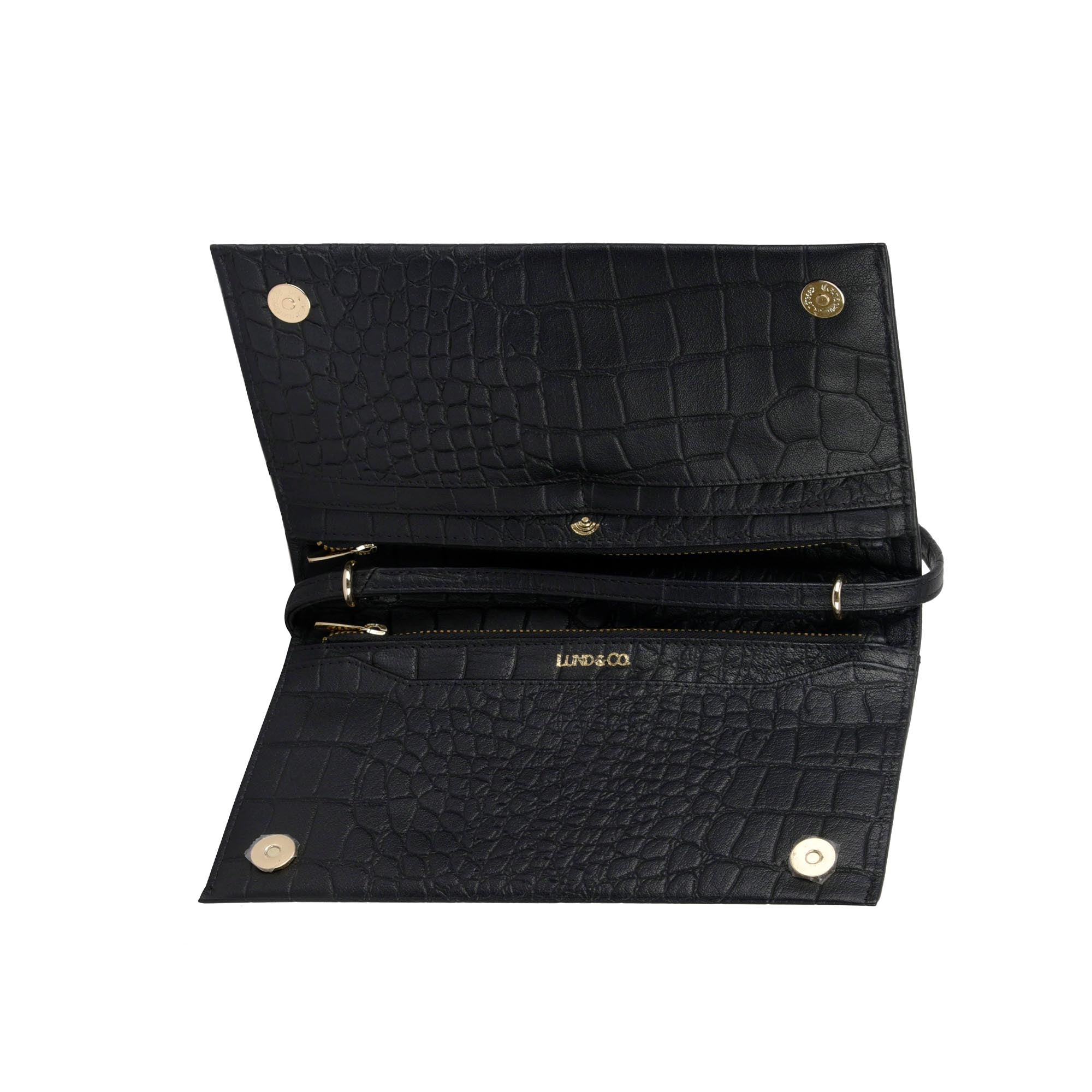 Sommarlov Crossbody Clutch - Black Croc