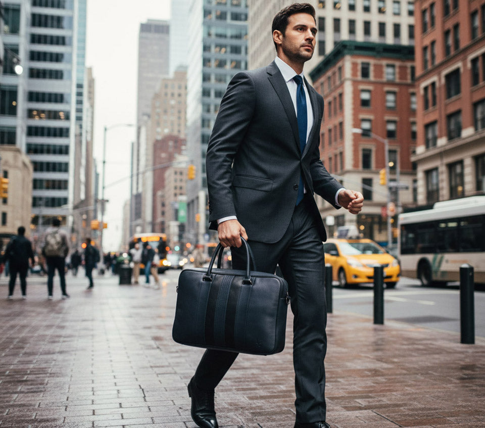 Spar Document Bag - Navy/Black