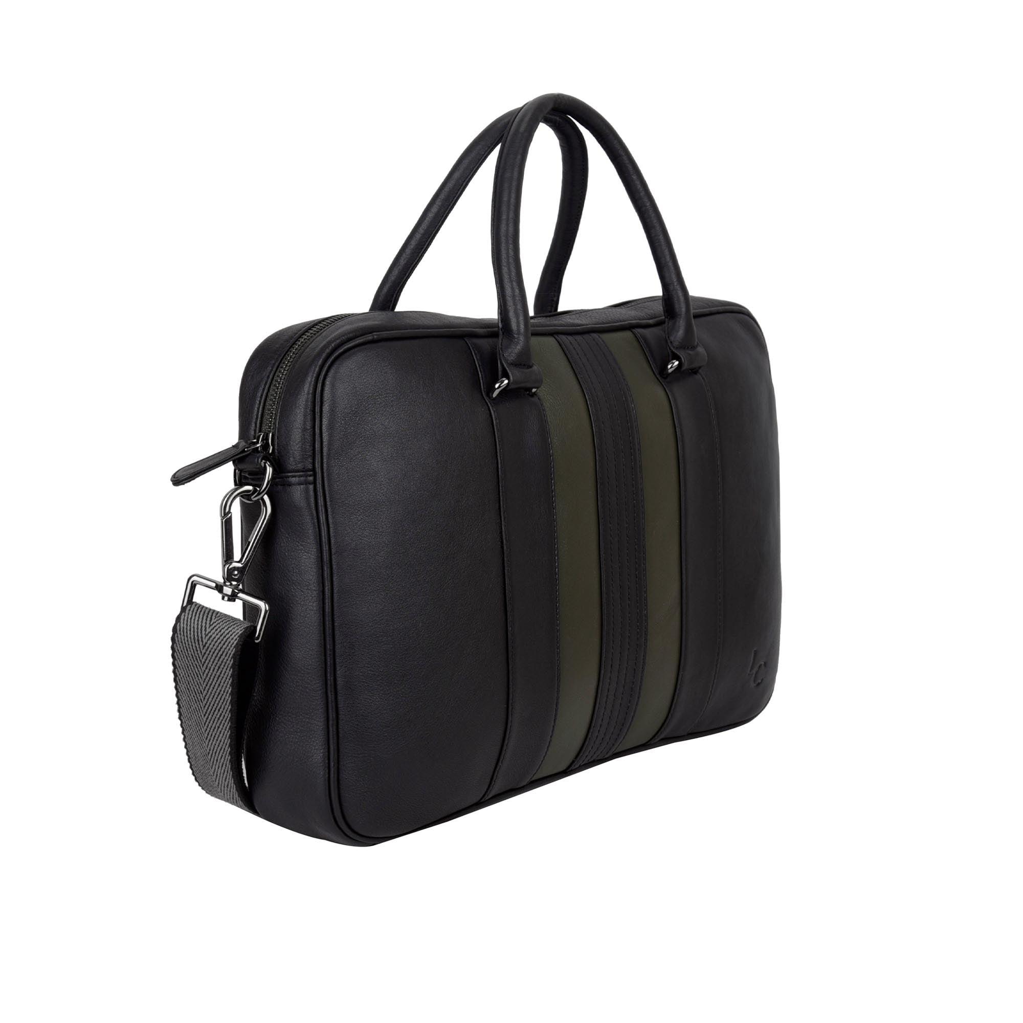 Spar Document Bag - Black/Green