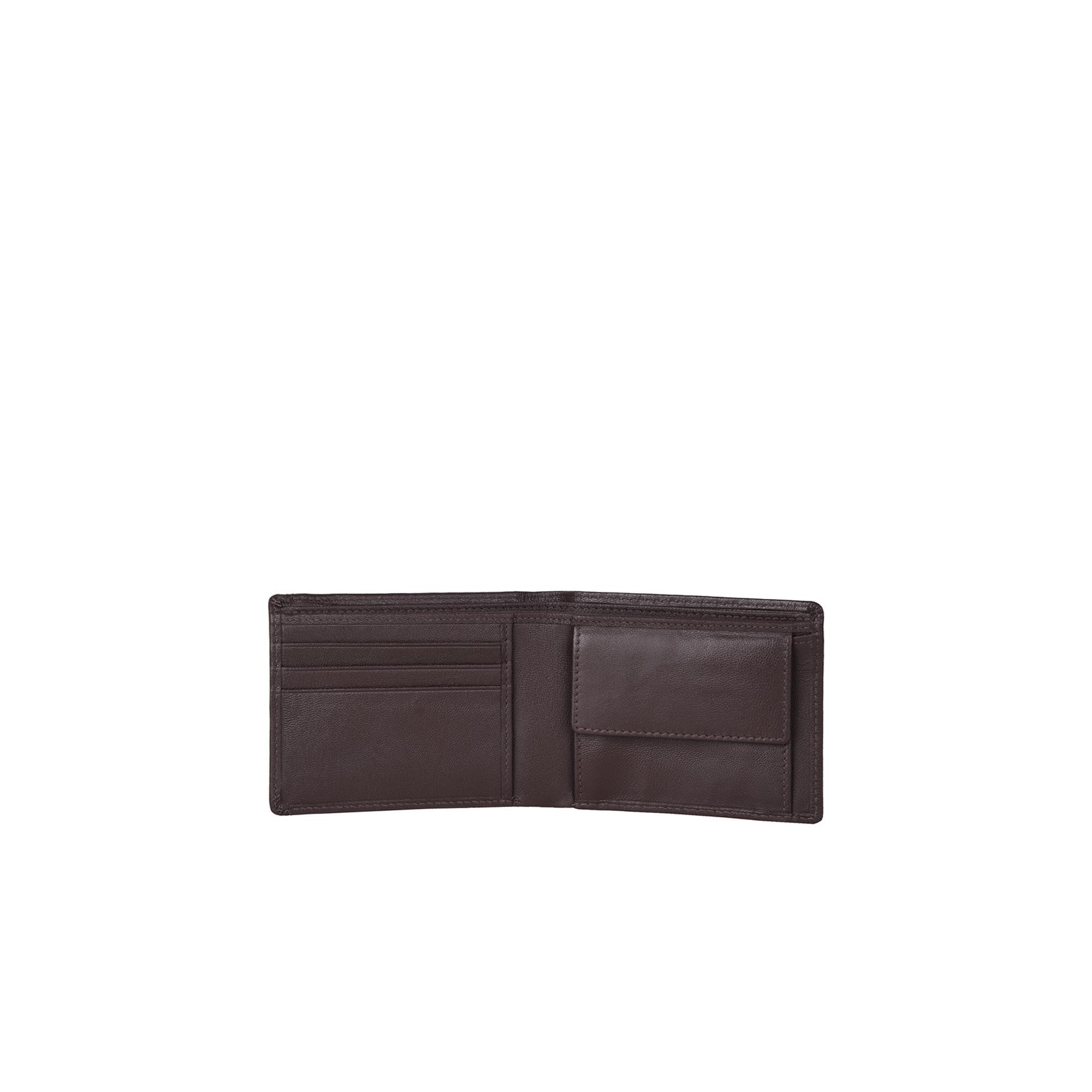 Sidka Leather Wallet w/Card Holder - Serena Dark Brown