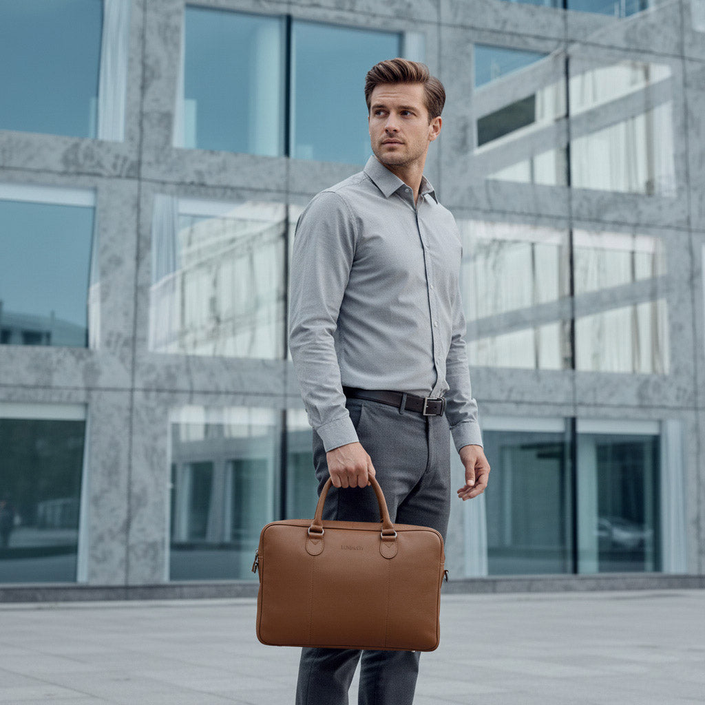 Tommy Document Bag - Tan