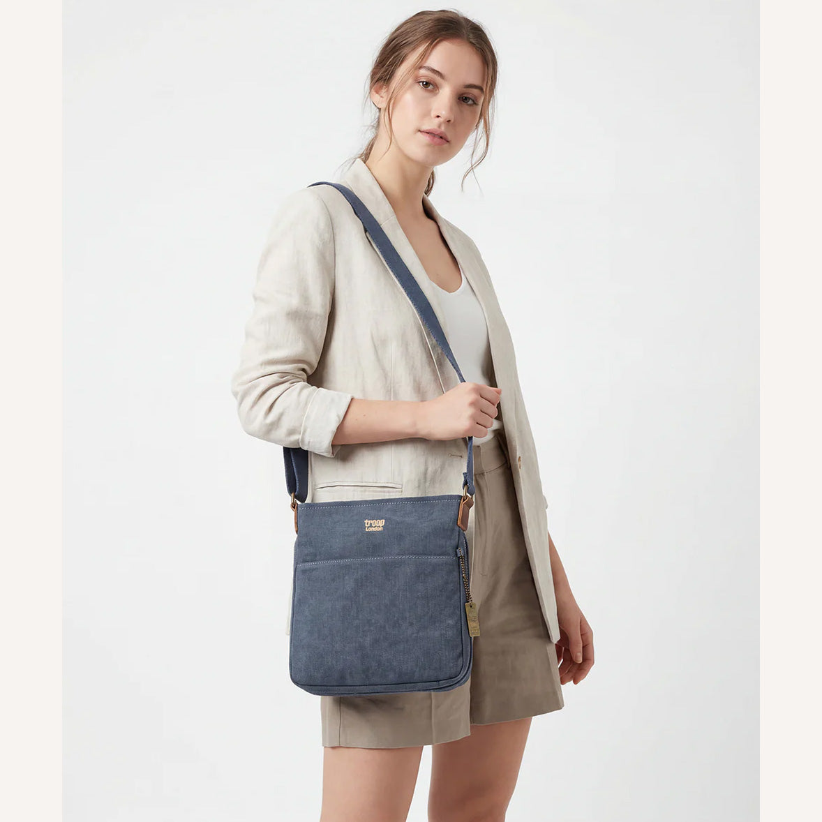 Classic 237 Small Zip Top Shoulder Bag - Purple