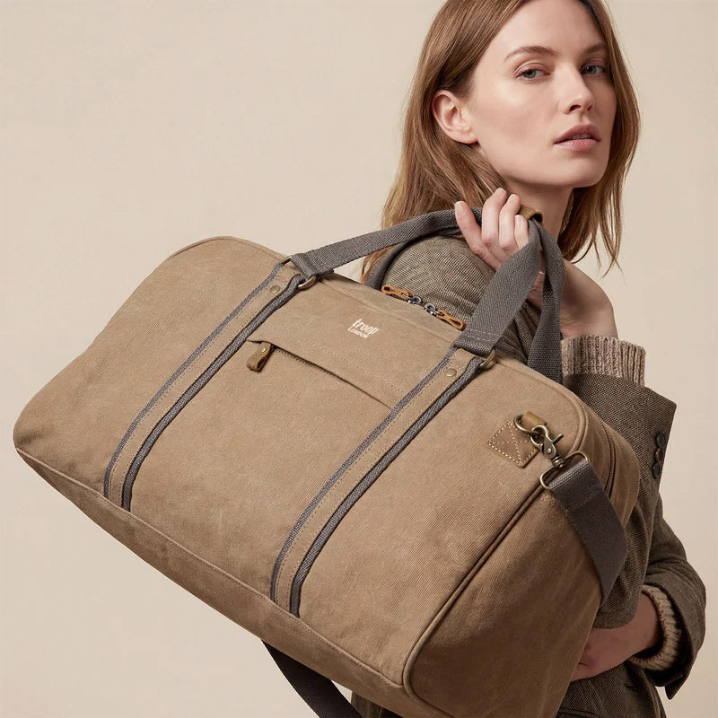 Explorer 389 Holdall - Khaki with Dark Brown Trim