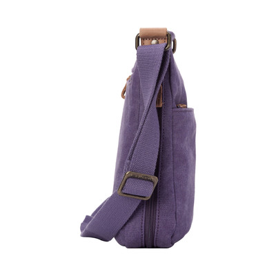 Classic Small Zip Top Shoulder Bag - Purple