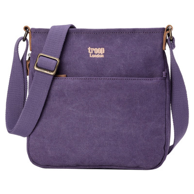 Classic Small Zip Top Shoulder Bag - Purple